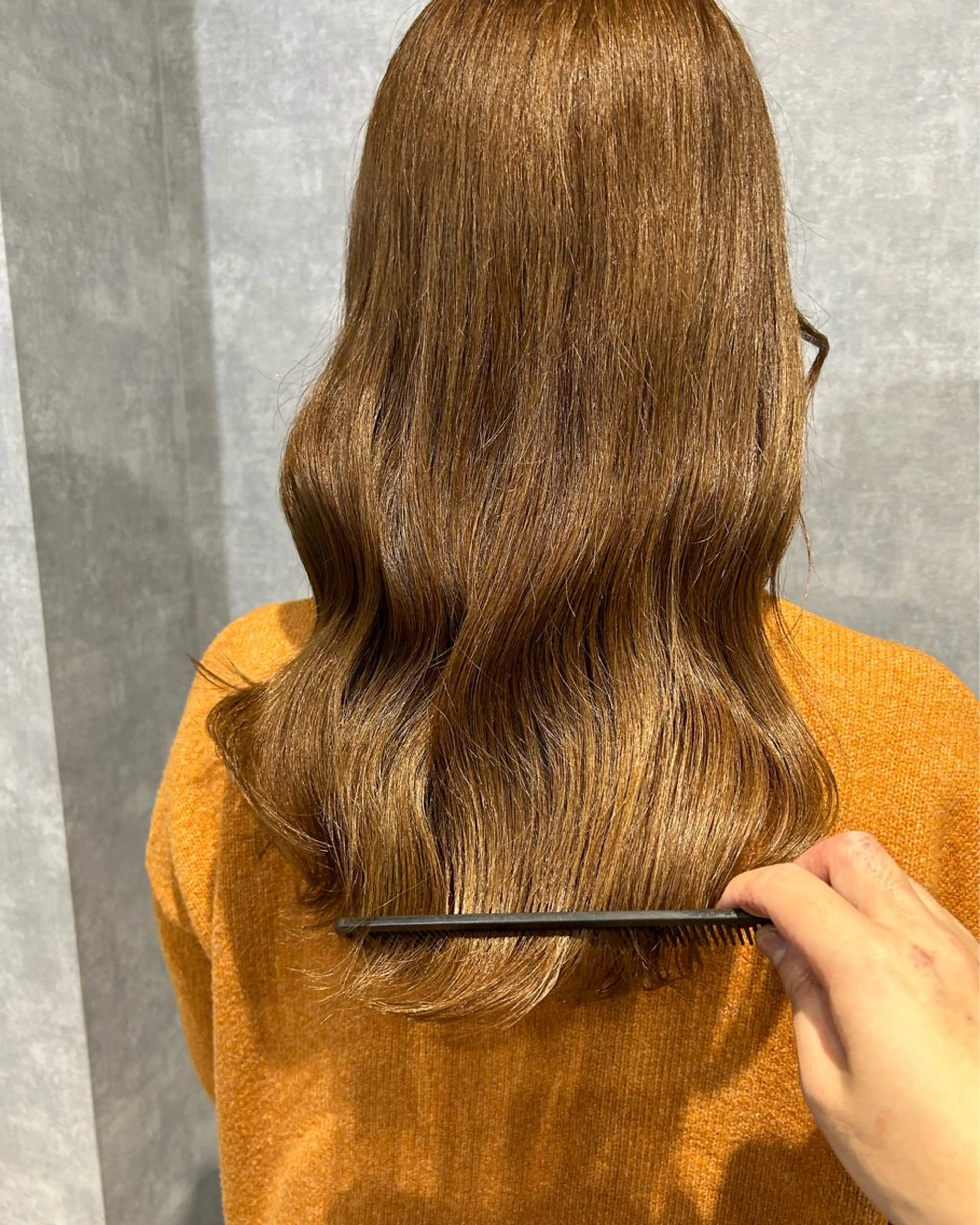 セミロング 最新ケアカラー 髪質改善YUTOのヘアスタイル