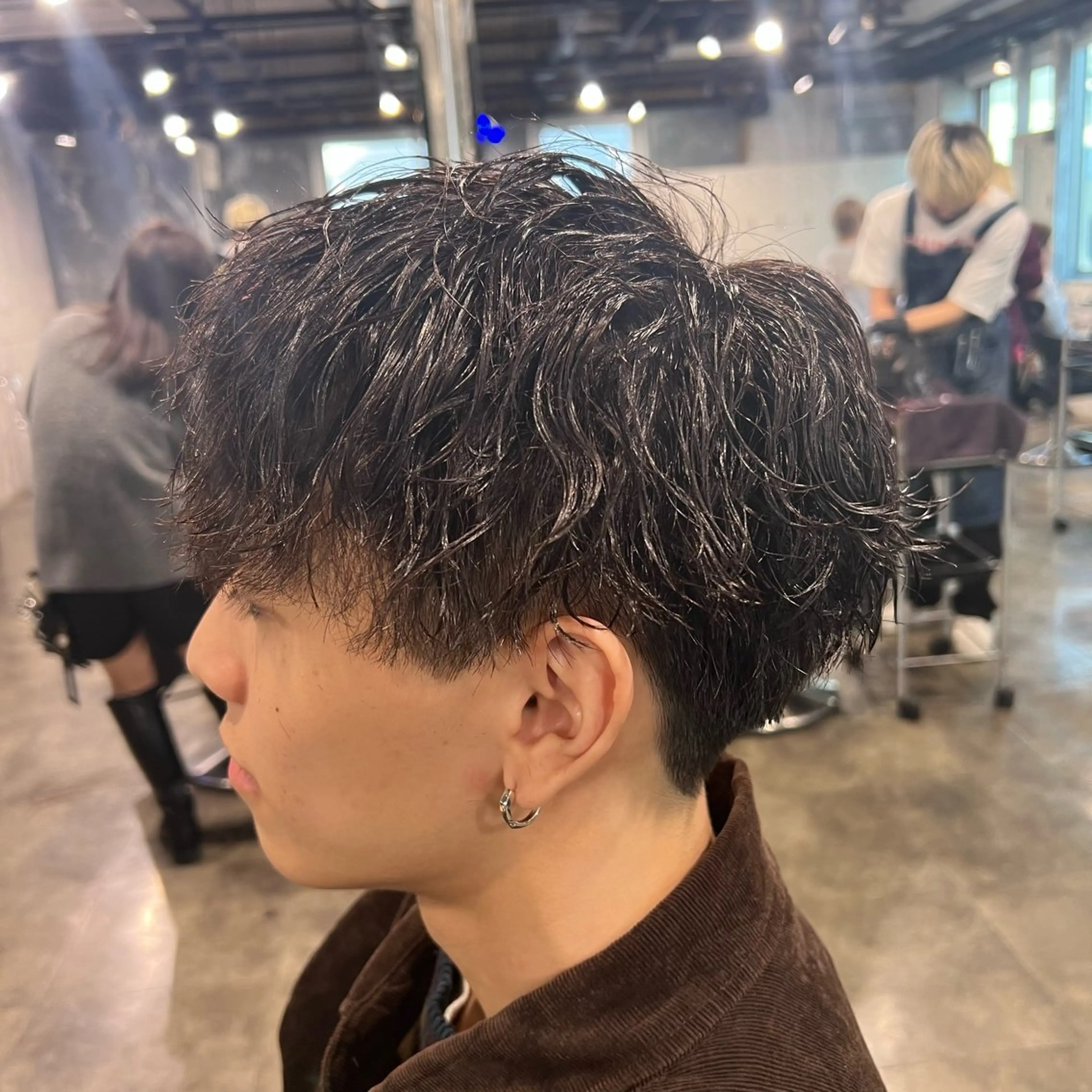 ショート カラー パーマ ヘアアレンジ メンズ キッズ アップバング センターパート メンズハイライト マッシュ メンズパーマ 🔷横浜1のパーマ 職人🔷将太郎のヘアスタイル