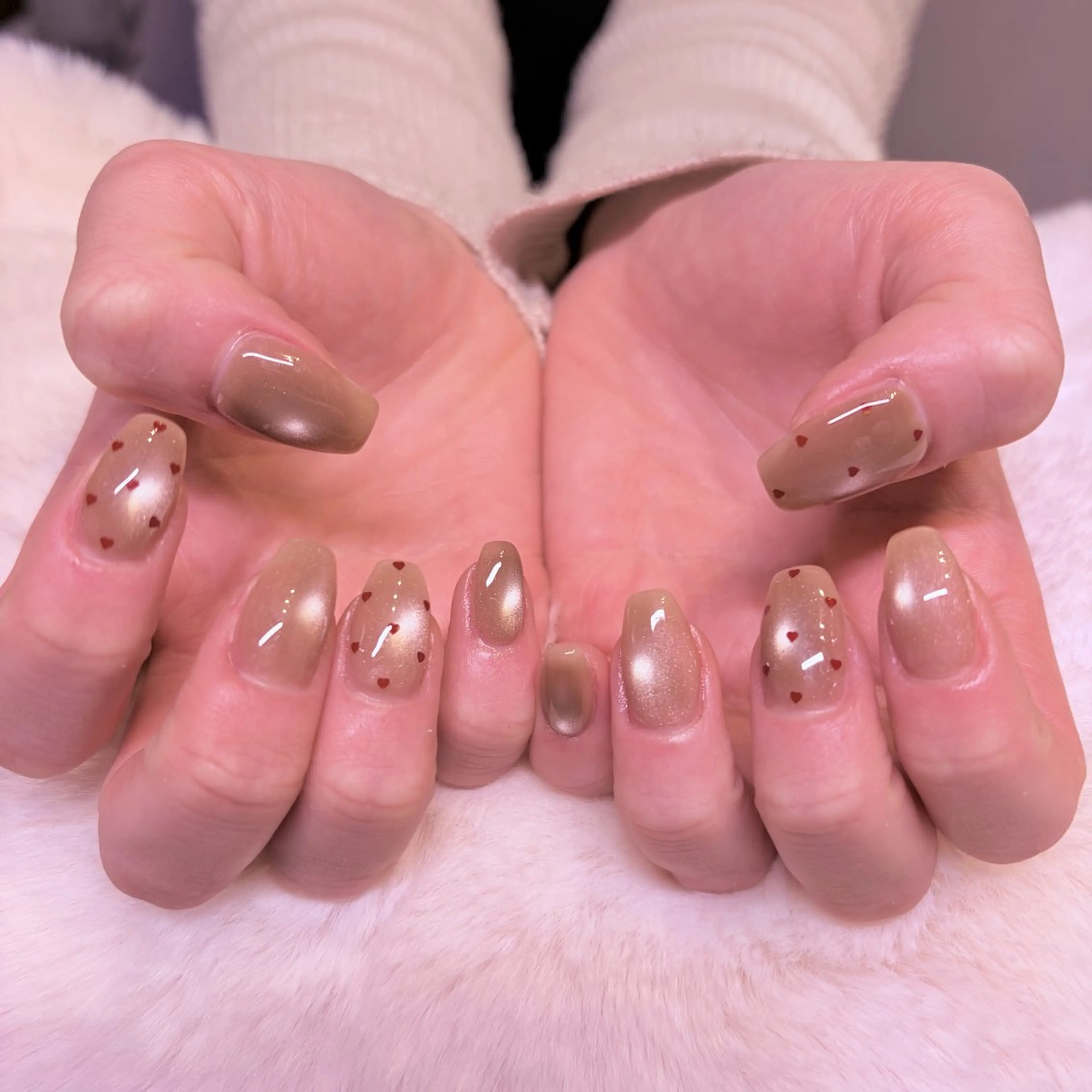 ネイル バレンタイン ハンドネイル nail salon e'mu💐のネイルデザイン