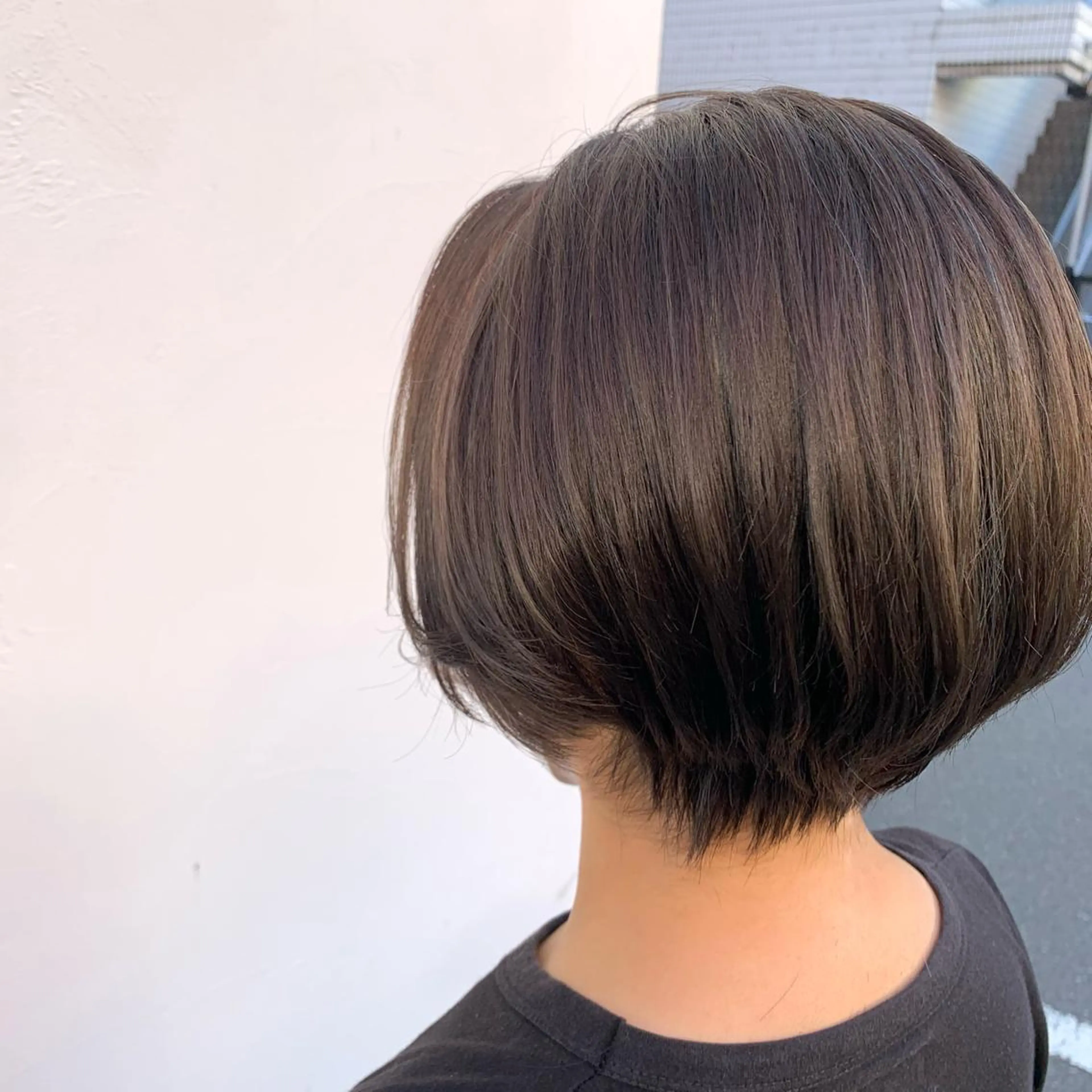 ショート カラー アッシュ ベージュカラー ハイライトカラー ハイライト カット ヘアカラー ボブ/美髪矯正 /佐藤　奈巳のヘアスタイル