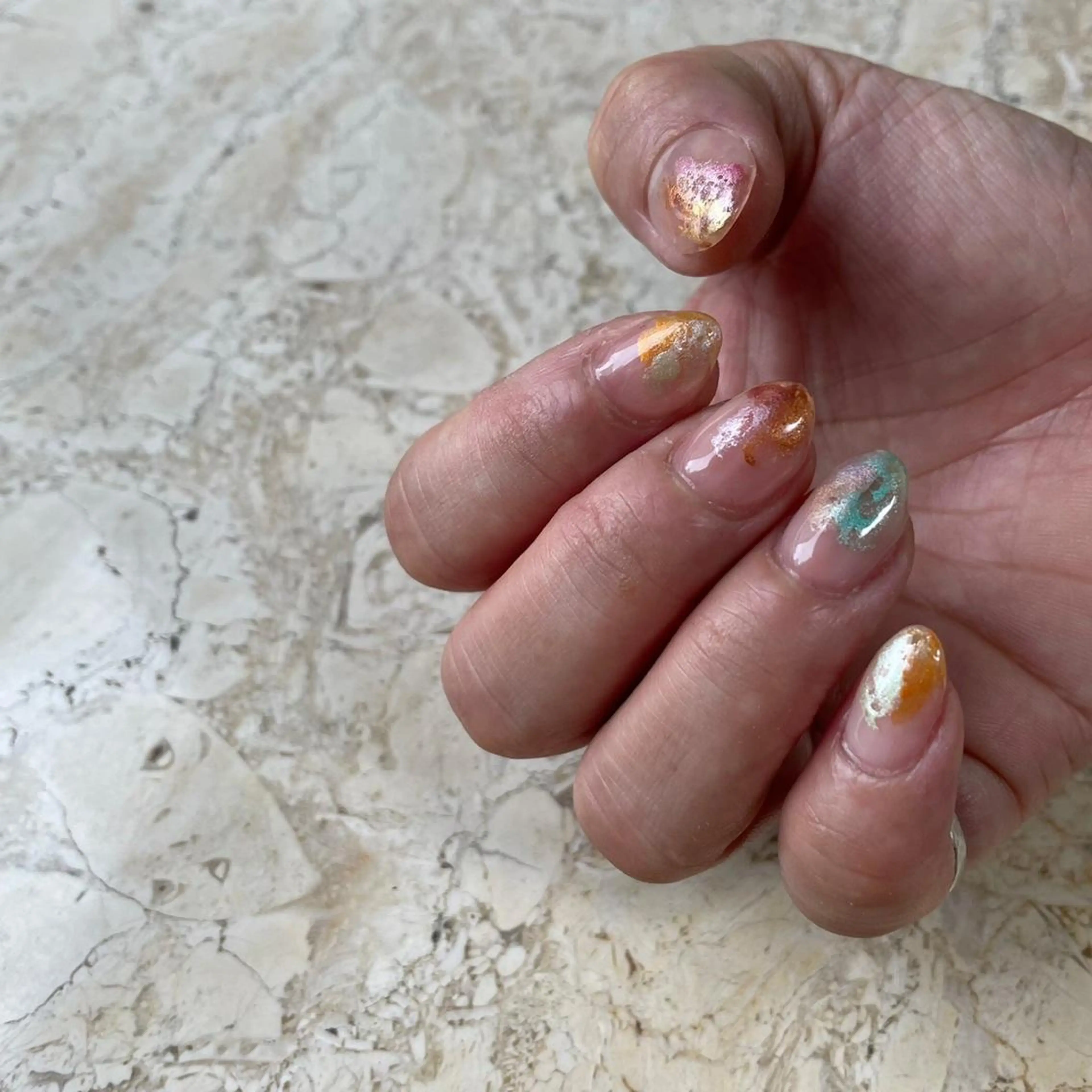 ネイル アートネイル ジェルネイル 韓国ネイル 持ち込み パラジェル ハンドネイル フットネイル nail salon mieux(ミュー)のネイルデザイン