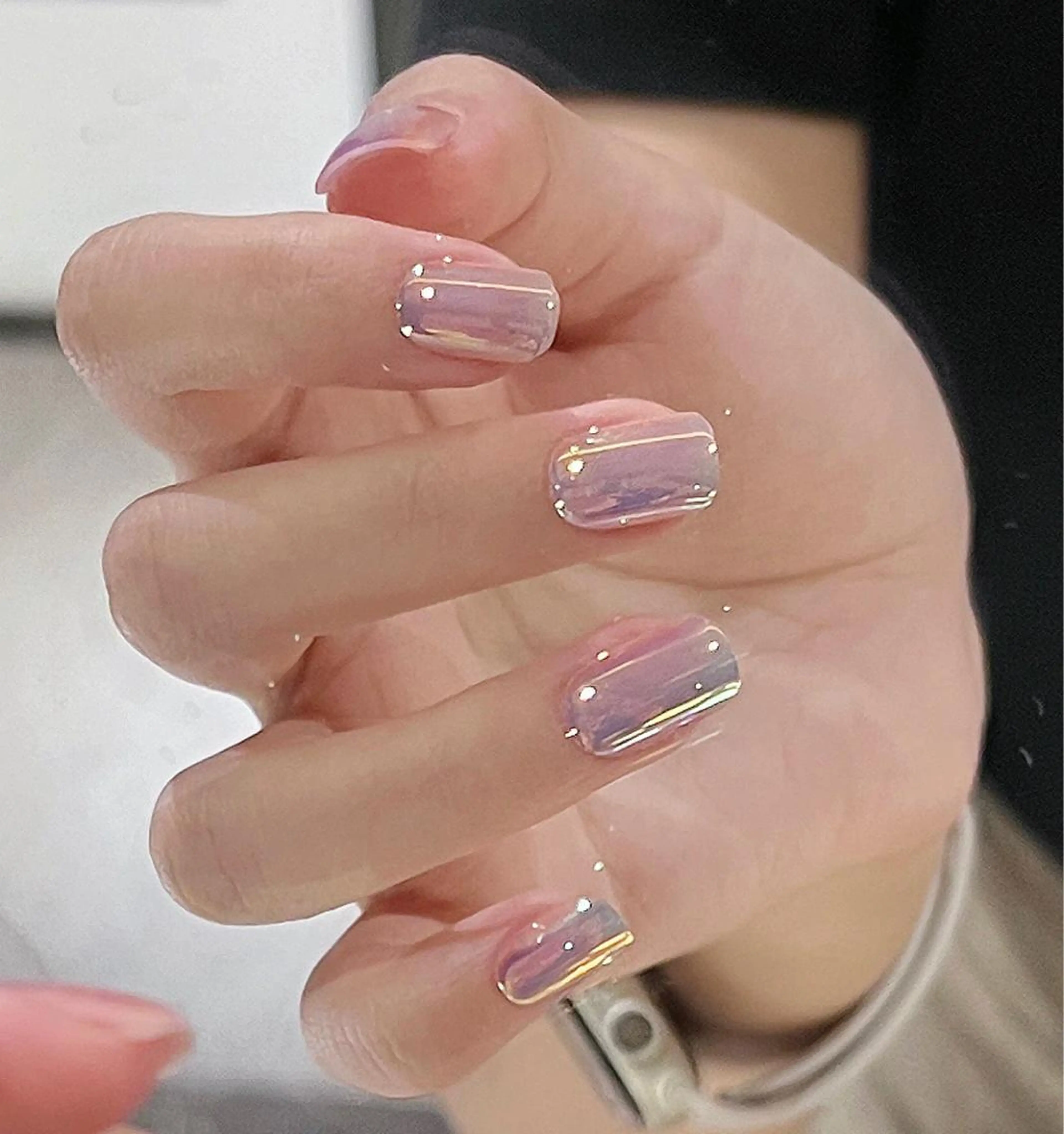 💅【新規ソフトジェルオフ無料】🌸ミラー・オーロラネイル🌸の写真