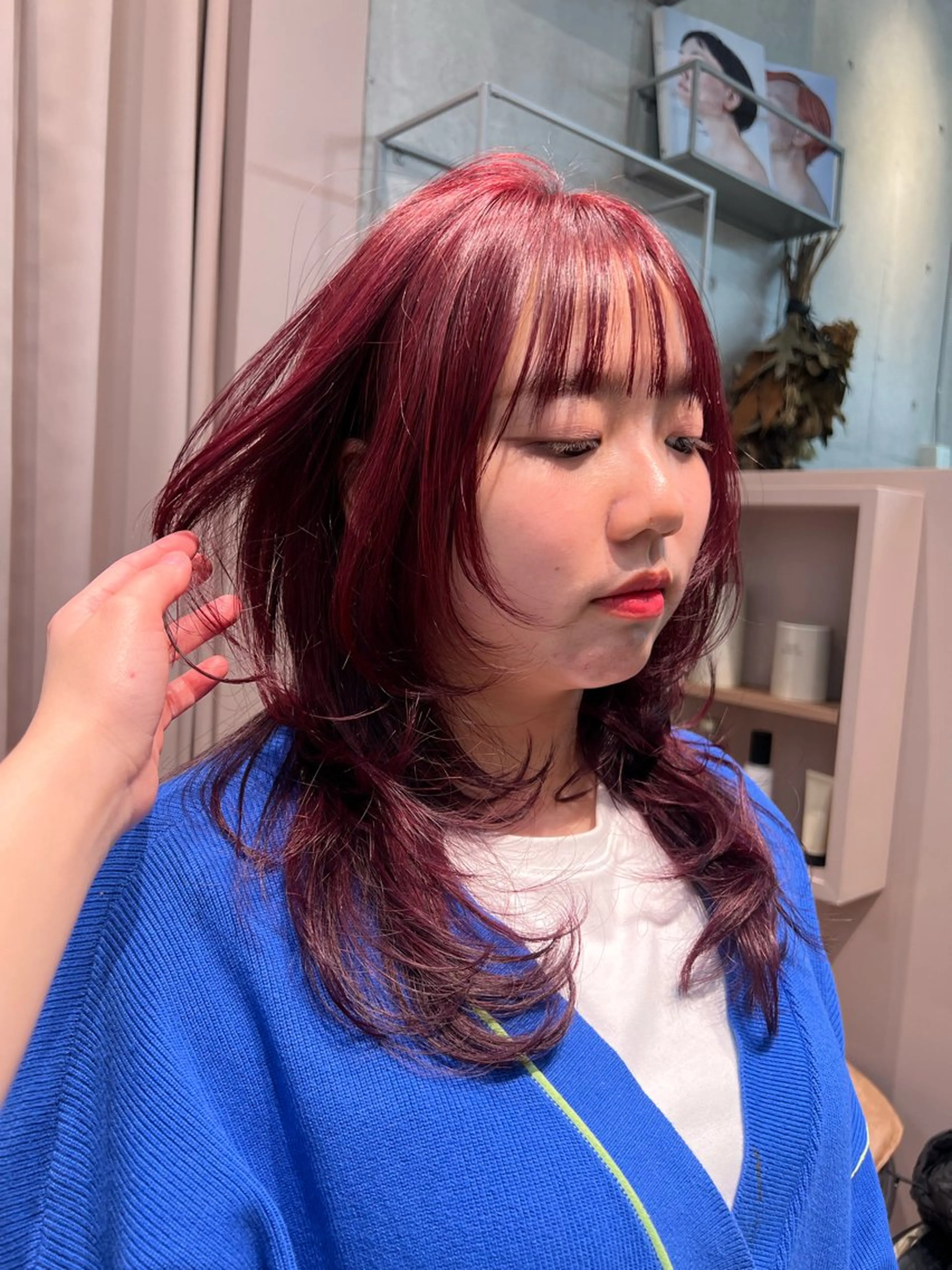 ロング レイヤーカット カット ヘアカラー カコ/レイヤーカット ヘアアレンジのヘアスタイル