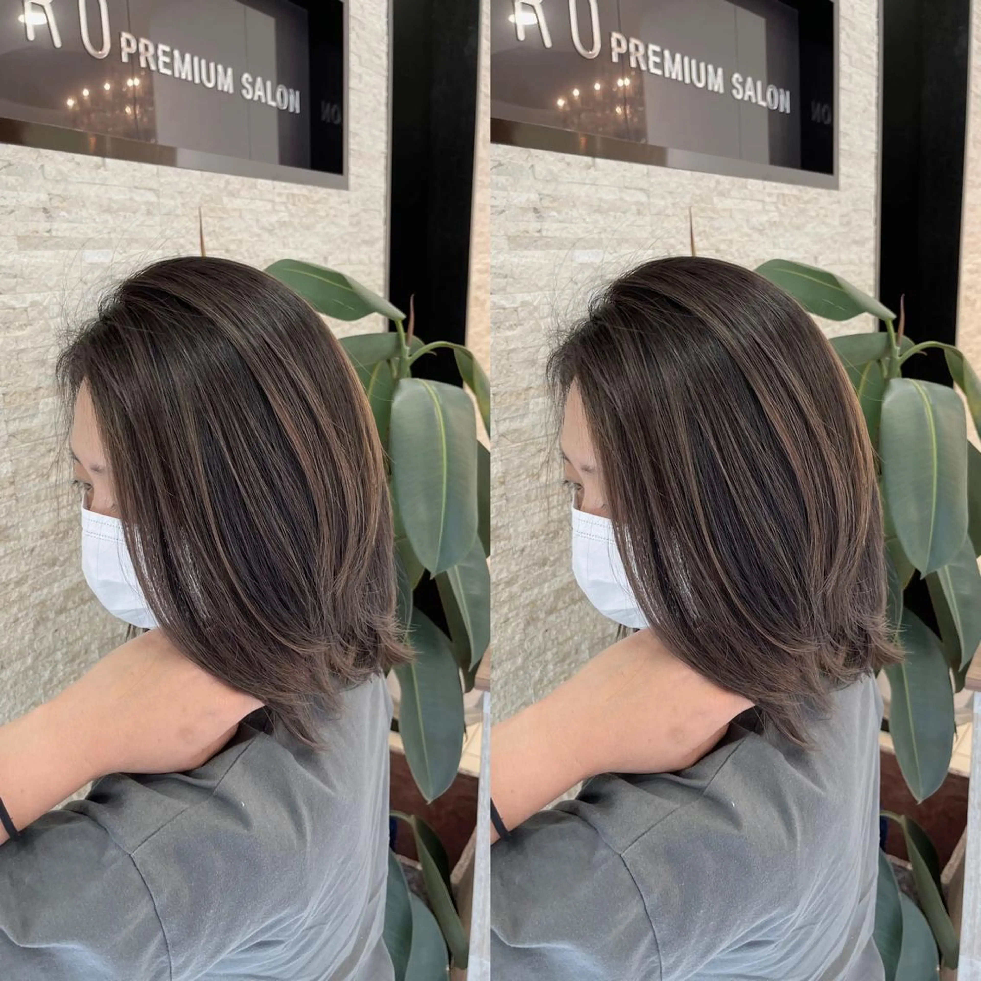 ミディアム カット ヘアカラー Y Uのヘアスタイル