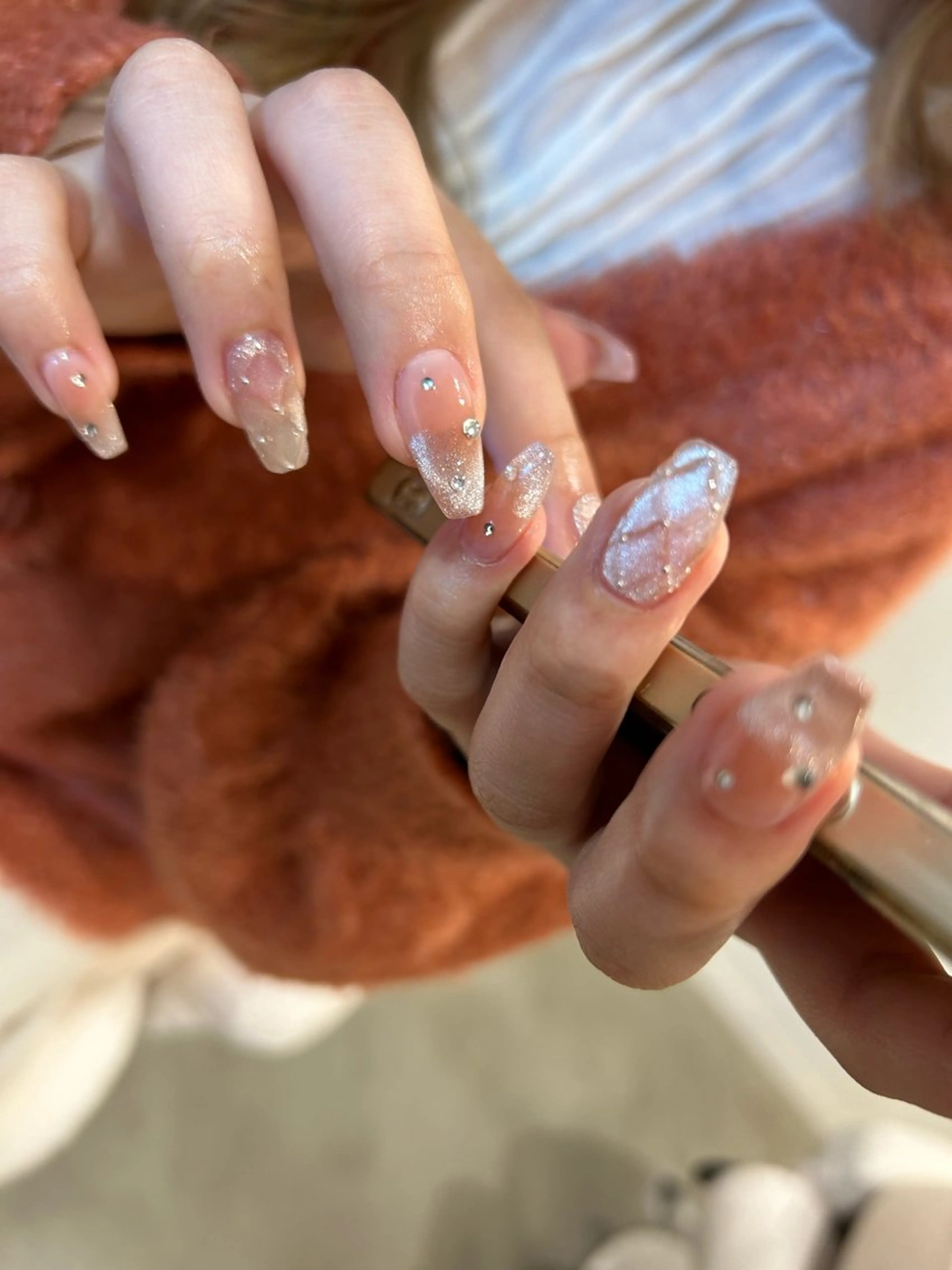 ネイル チークネイル マグネットネイル ハンドネイル tote. sumileのネイルデザイン