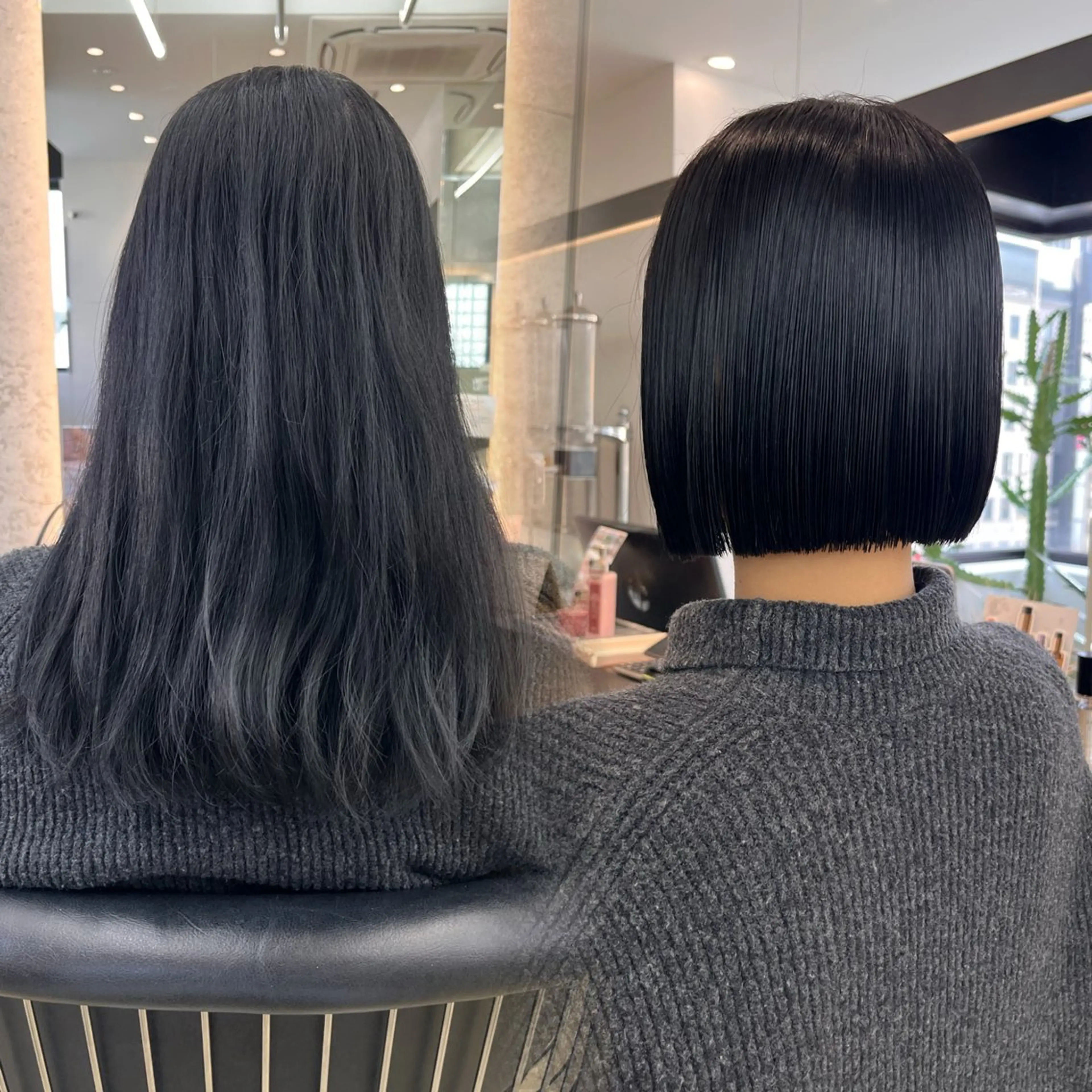 セミロング カット 縮毛矯正 トリートメント ♥️ボブ縮毛/ブリー チ/minami♥️のヘアスタイル