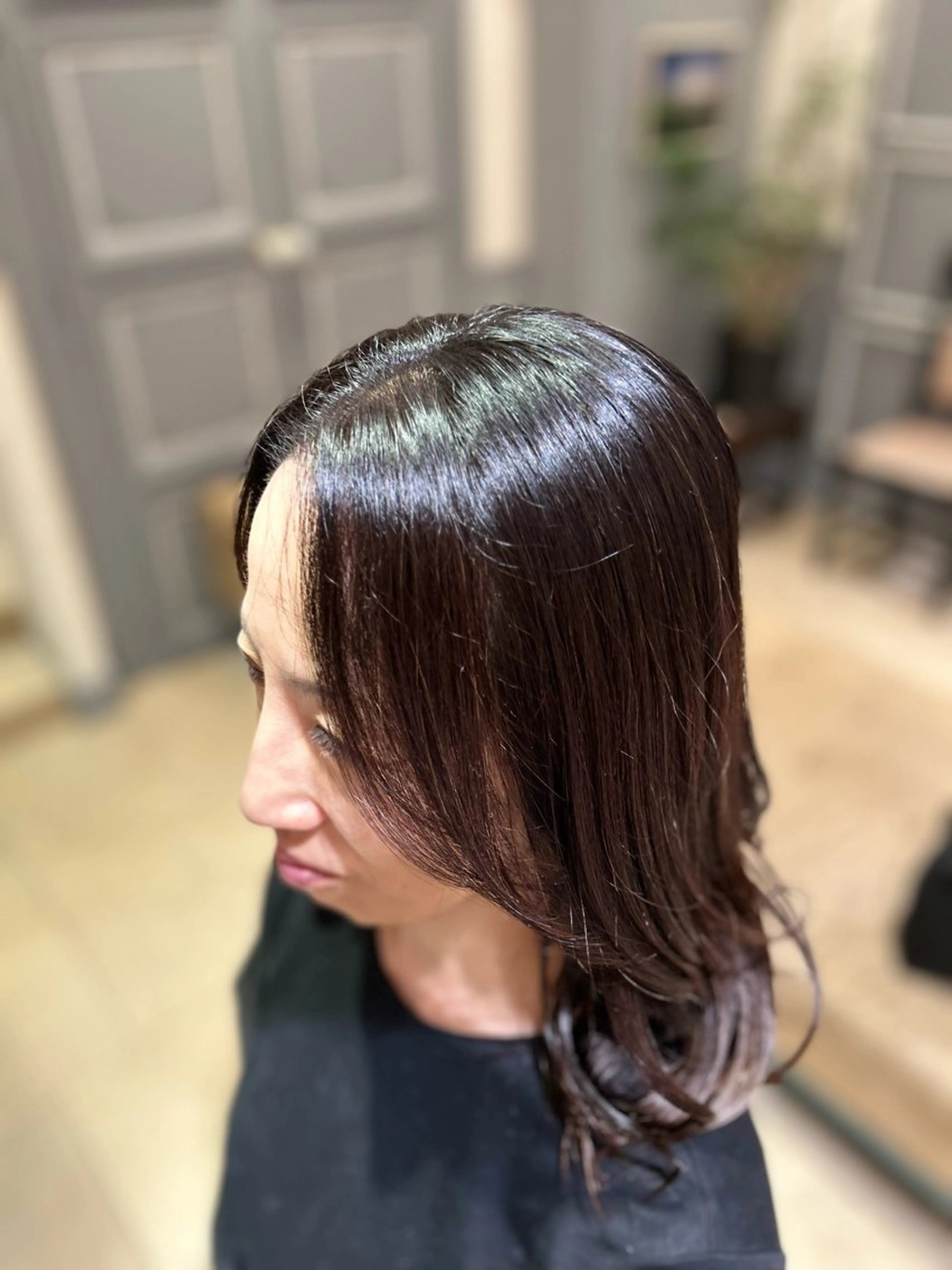 ロング カラー 多賀 亮真のヘアスタイル