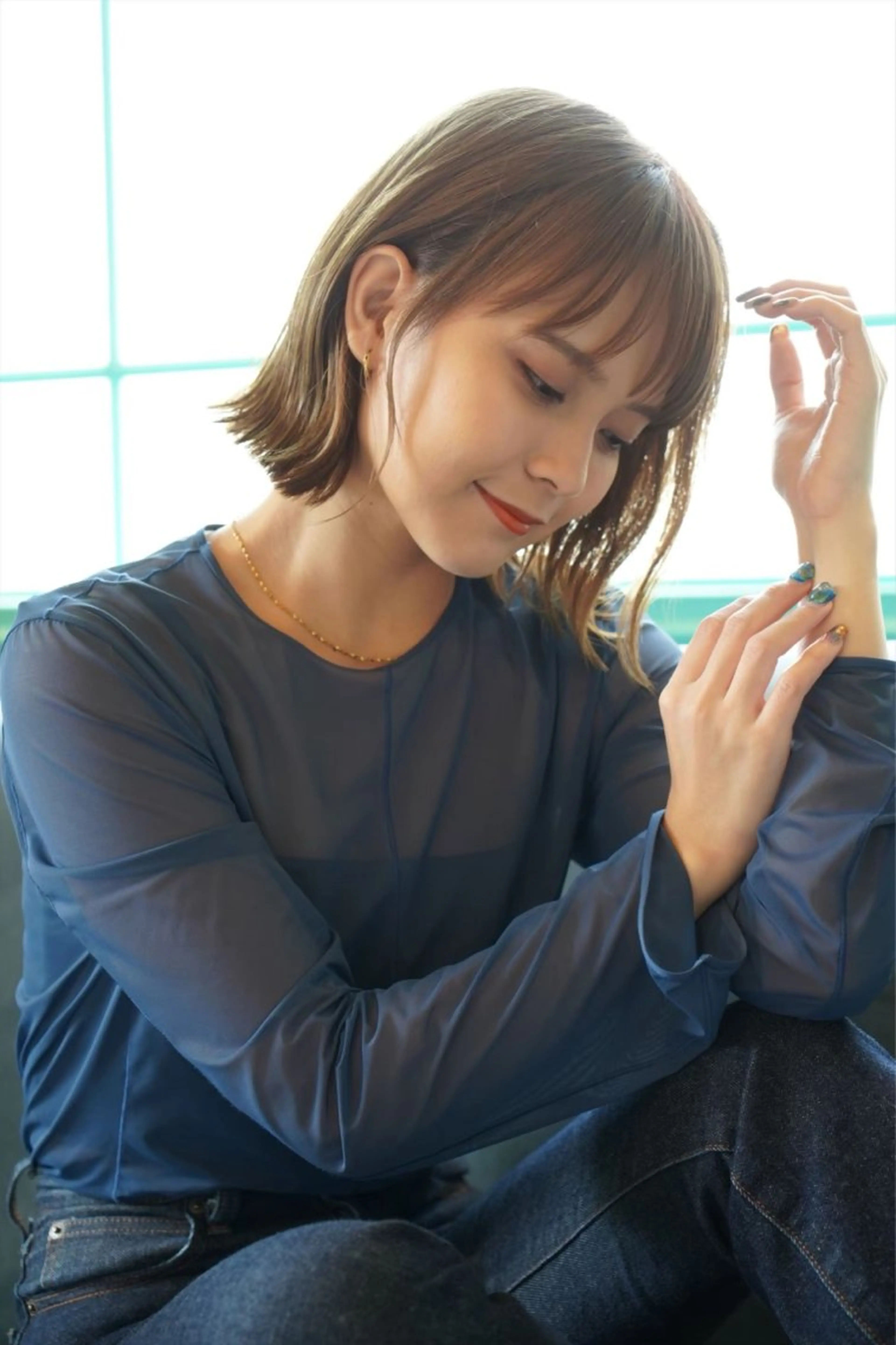 ショート MOE /艶感カラー /韓国風スタイルのヘアスタイル