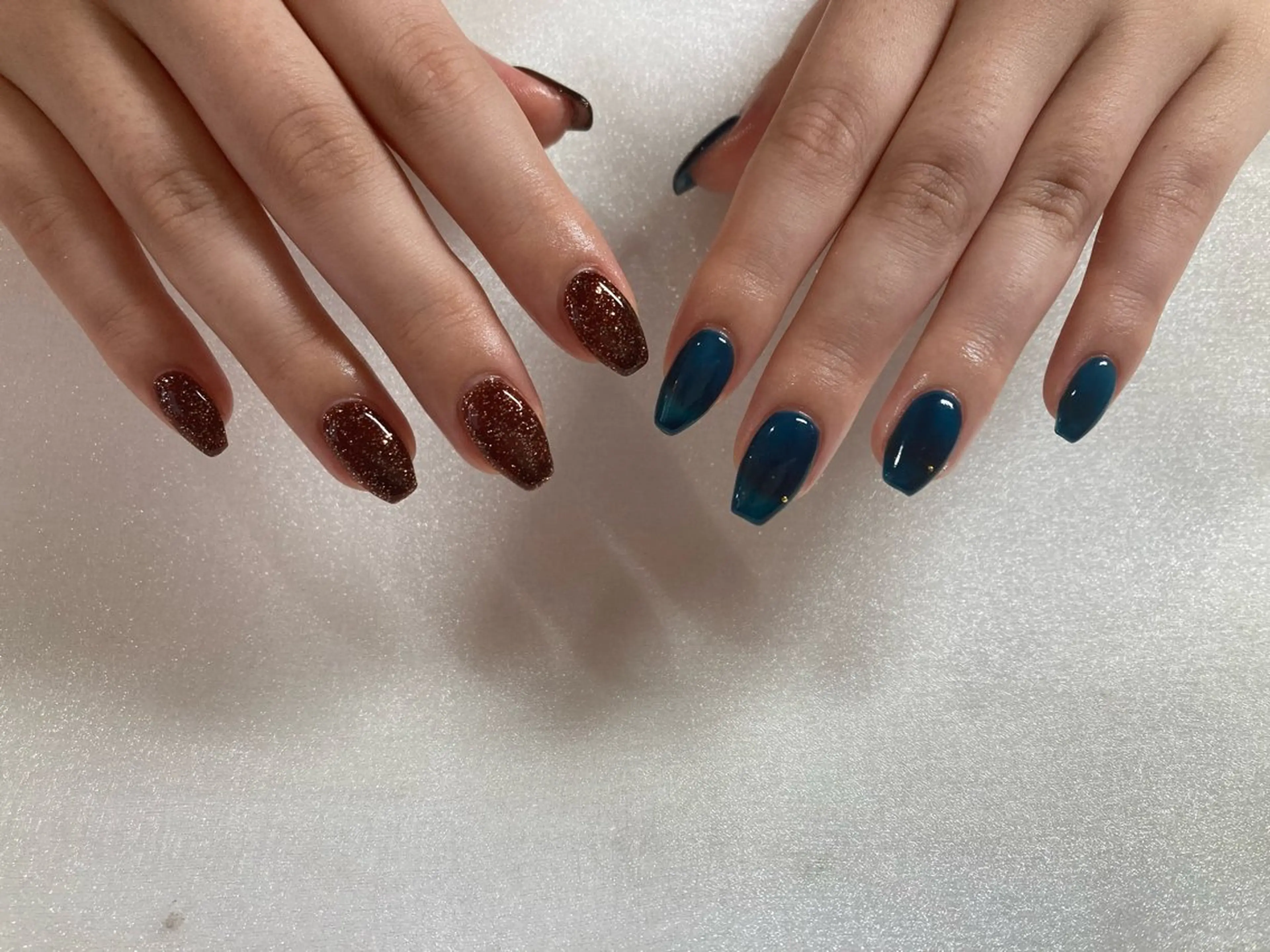 ミディアム ハンドネイル nail atelier  new moon所属・new moon 森のネイルデザイン