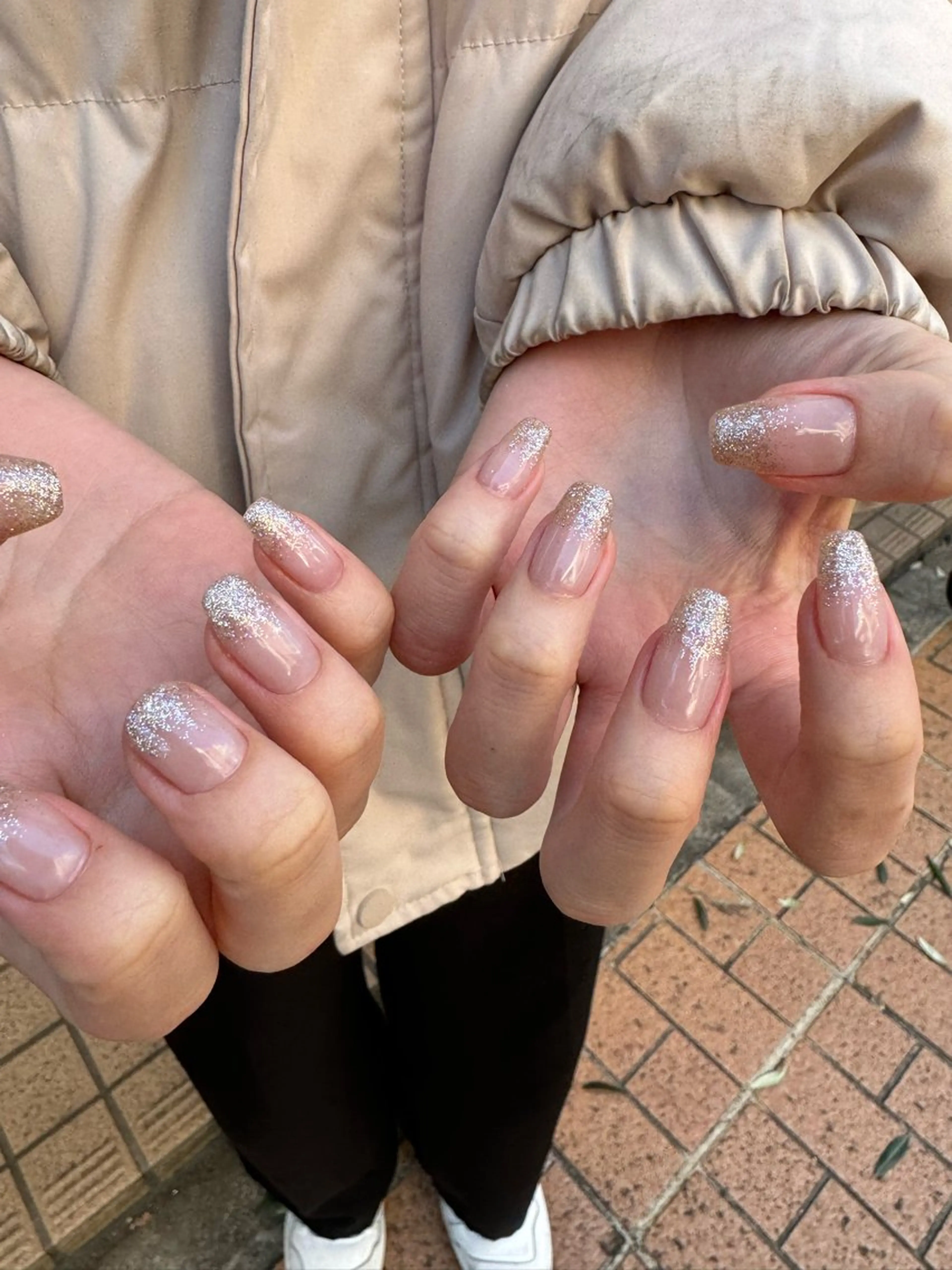 ネイル グラデーション ラメ(グリッター) ラメグラデーション Salon  de EMMA+高橋のマツエク・マツパデザイン