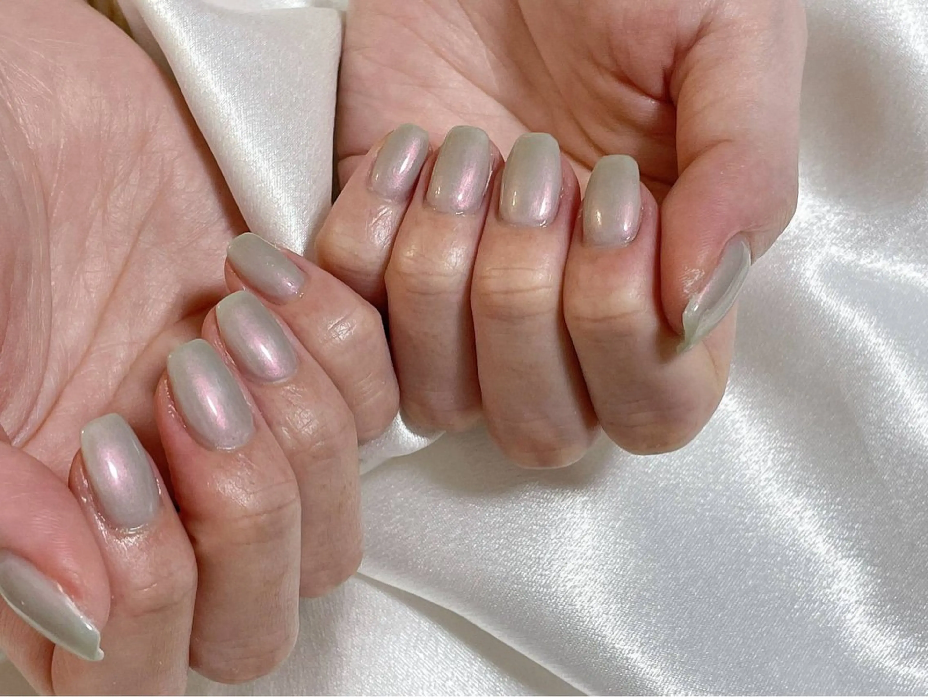 ネイル オーロラネイル 桜ネイル フラワーネイル フットネイル フレンチネイル ハンドネイル mogunail &blowのネイルデザイン