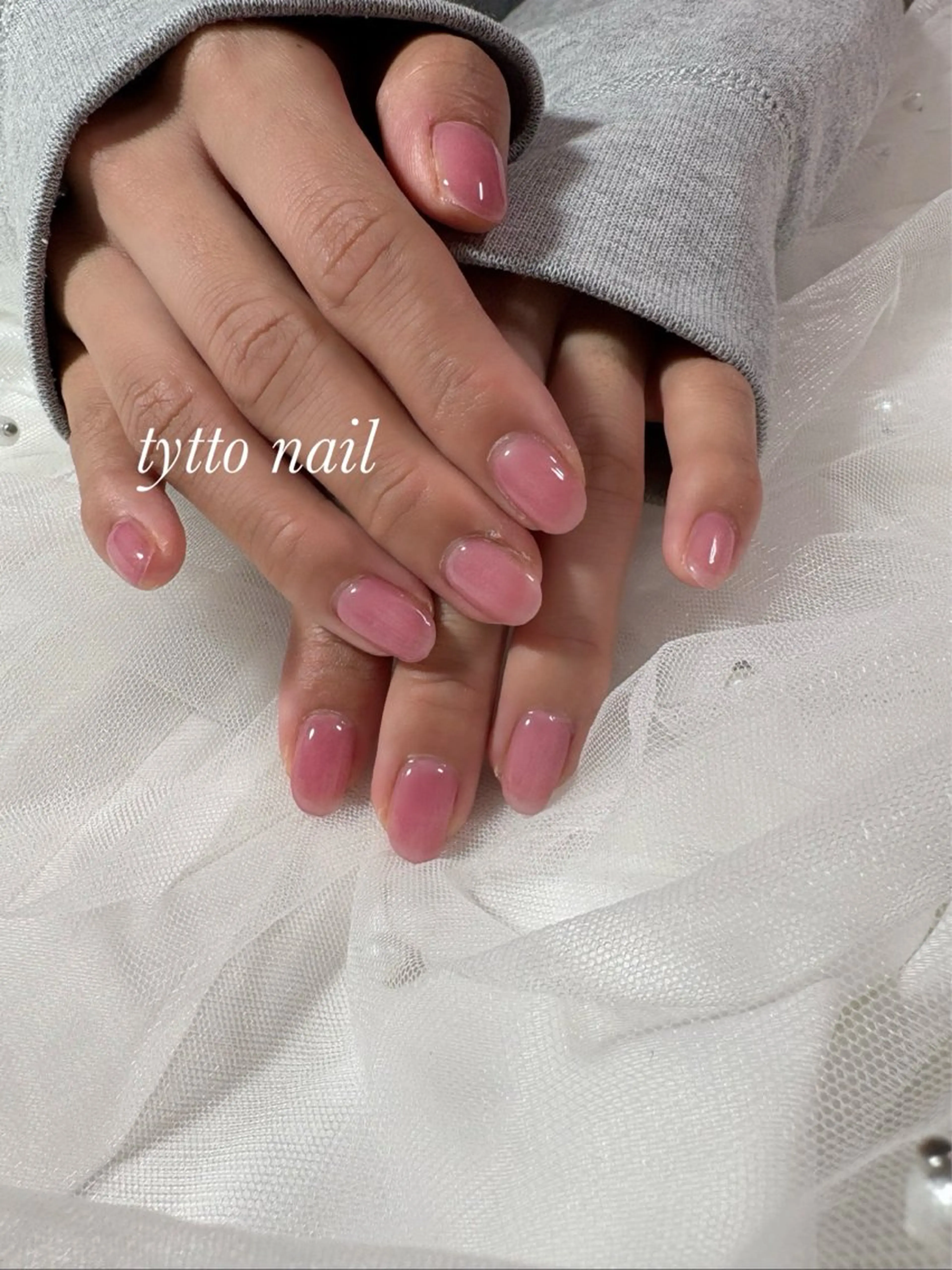 ネイル オフィスネイル ワンカラーネイル ピンク ショートネイル シンプルネイル tytto nail ❤︎‪‪eri‪‪のネイルデザイン