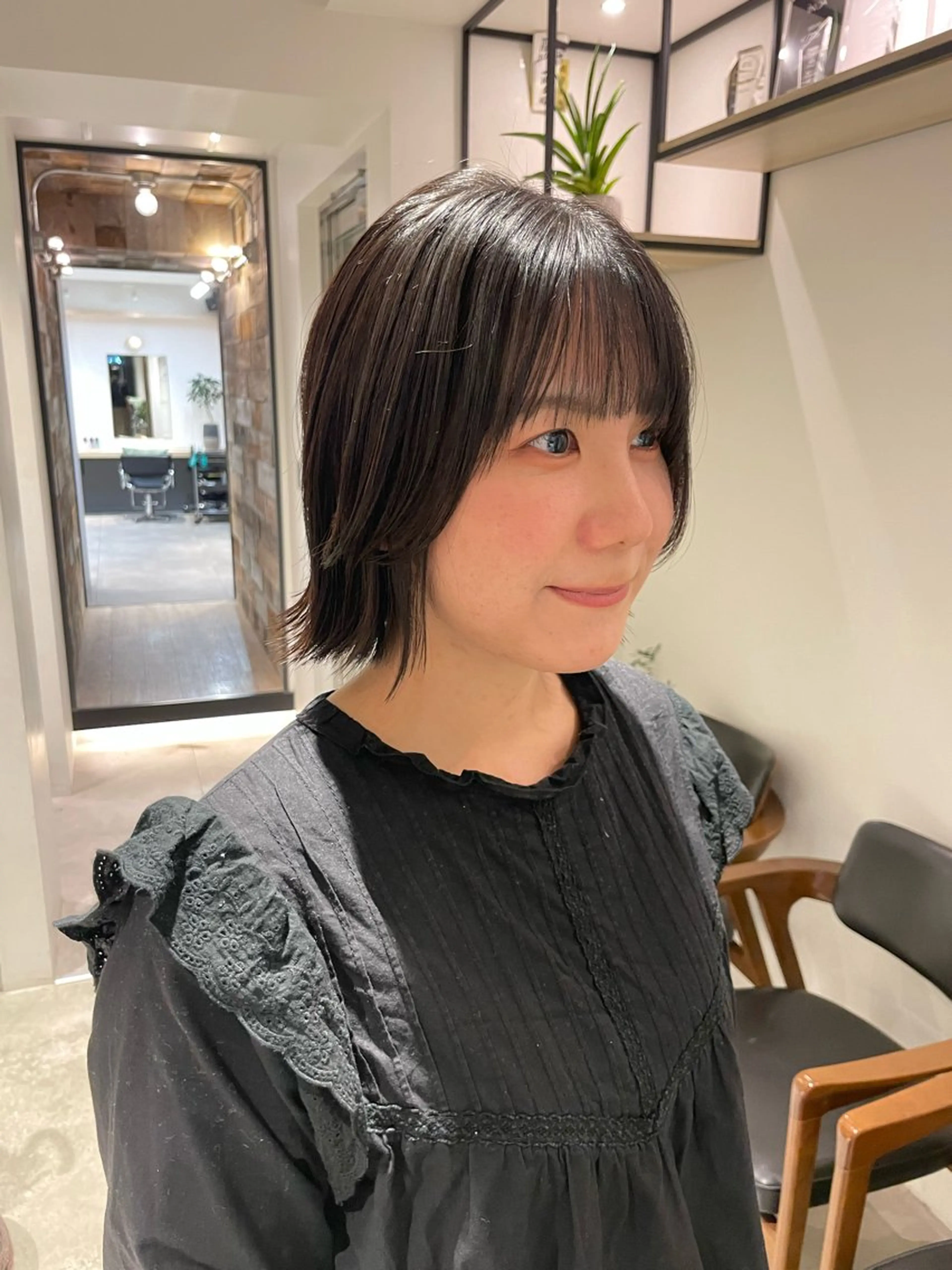 ショート カラー ボブ 顔まわりレイヤー レイヤーカット ショートヘア トリートメント カット トリートメント ヘッドスパ ヘアセット SHEA.学芸大学所属・一箭 恵梧/ロングヘアのヘアスタイル