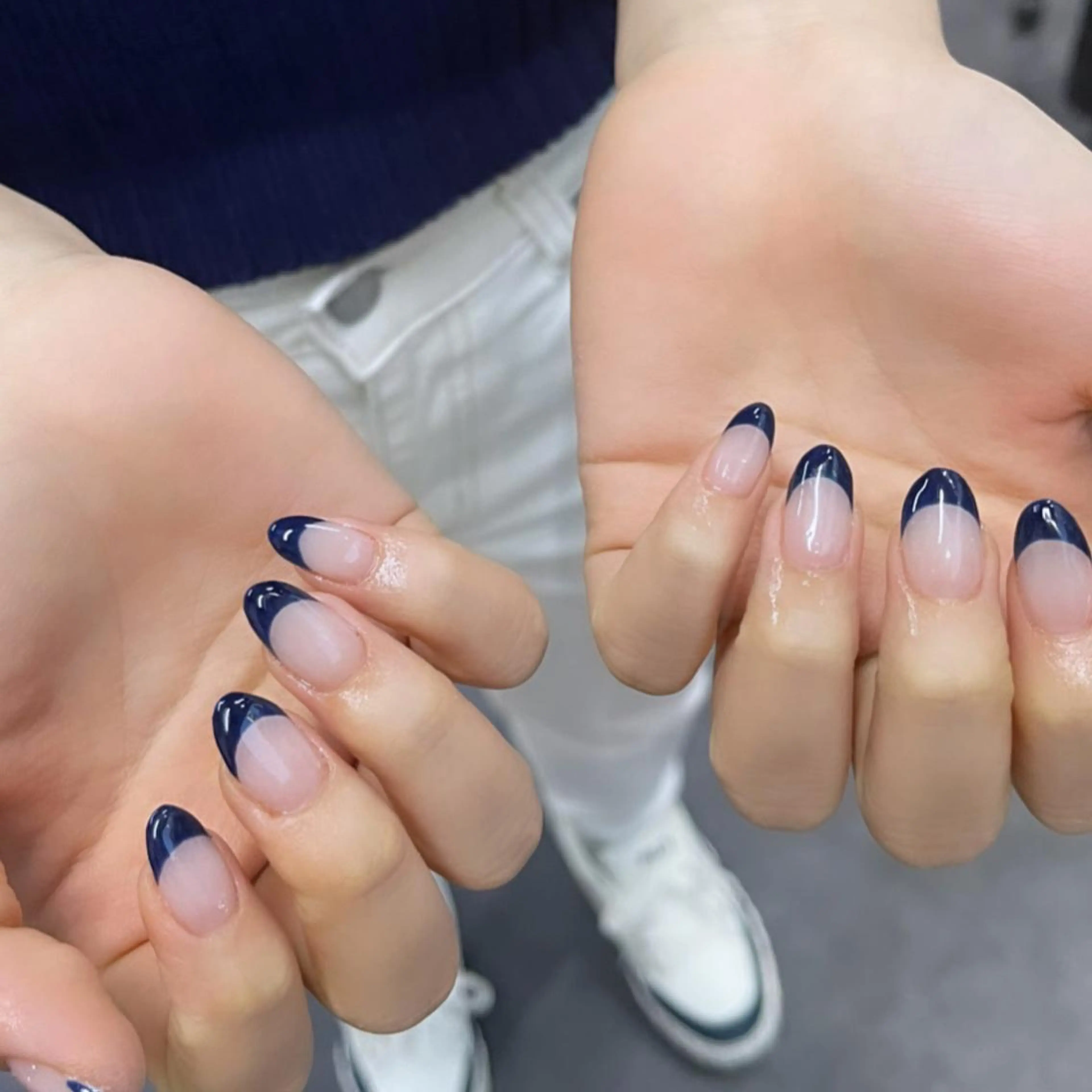 ネイル フレンチネイル ワンカラーネイル シンプルネイル ハンドネイル GRANDE大須 Cecil💜のネイルデザイン