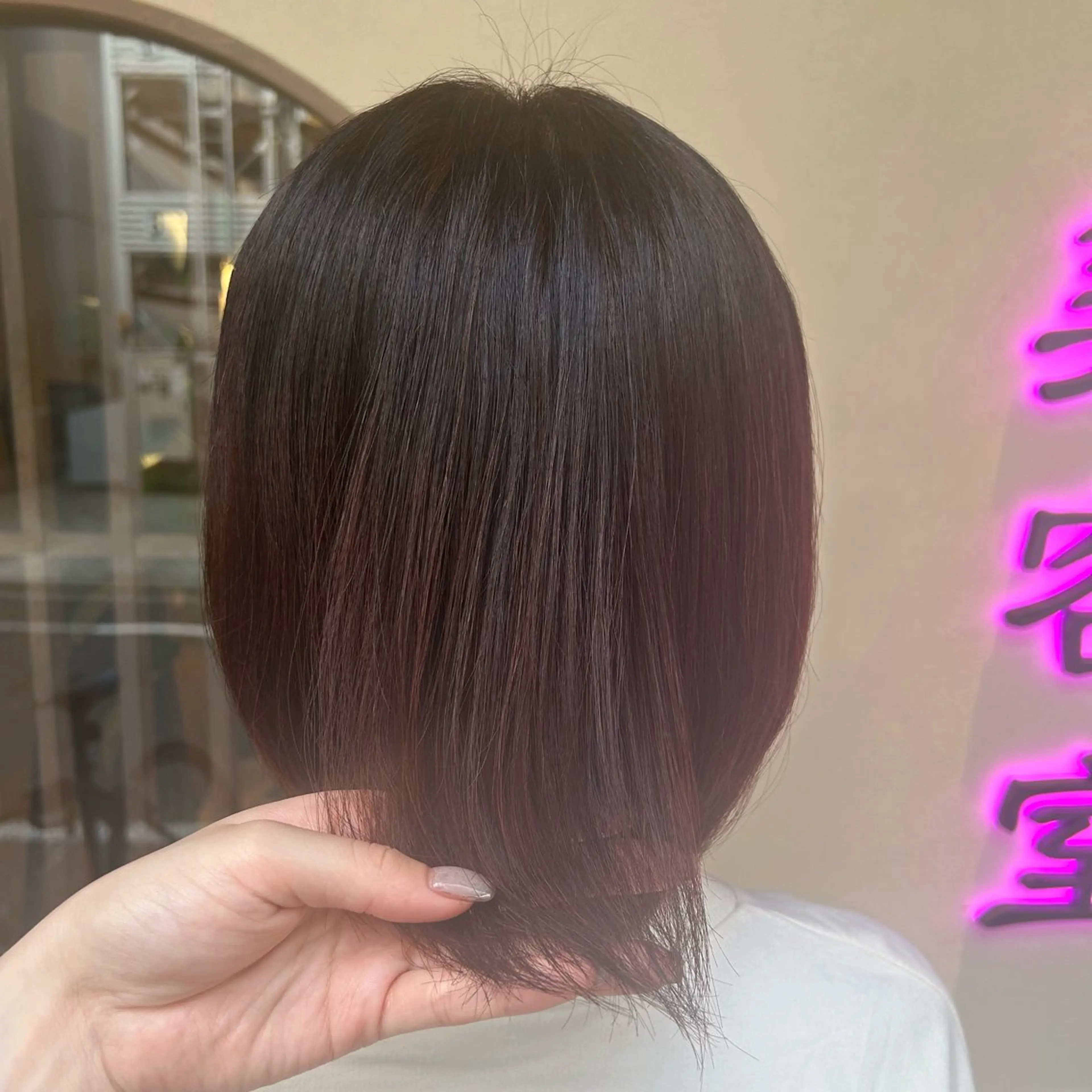 カラー オレンジ [透明感カラ ー🥣💕]高木愛理のヘアスタイル