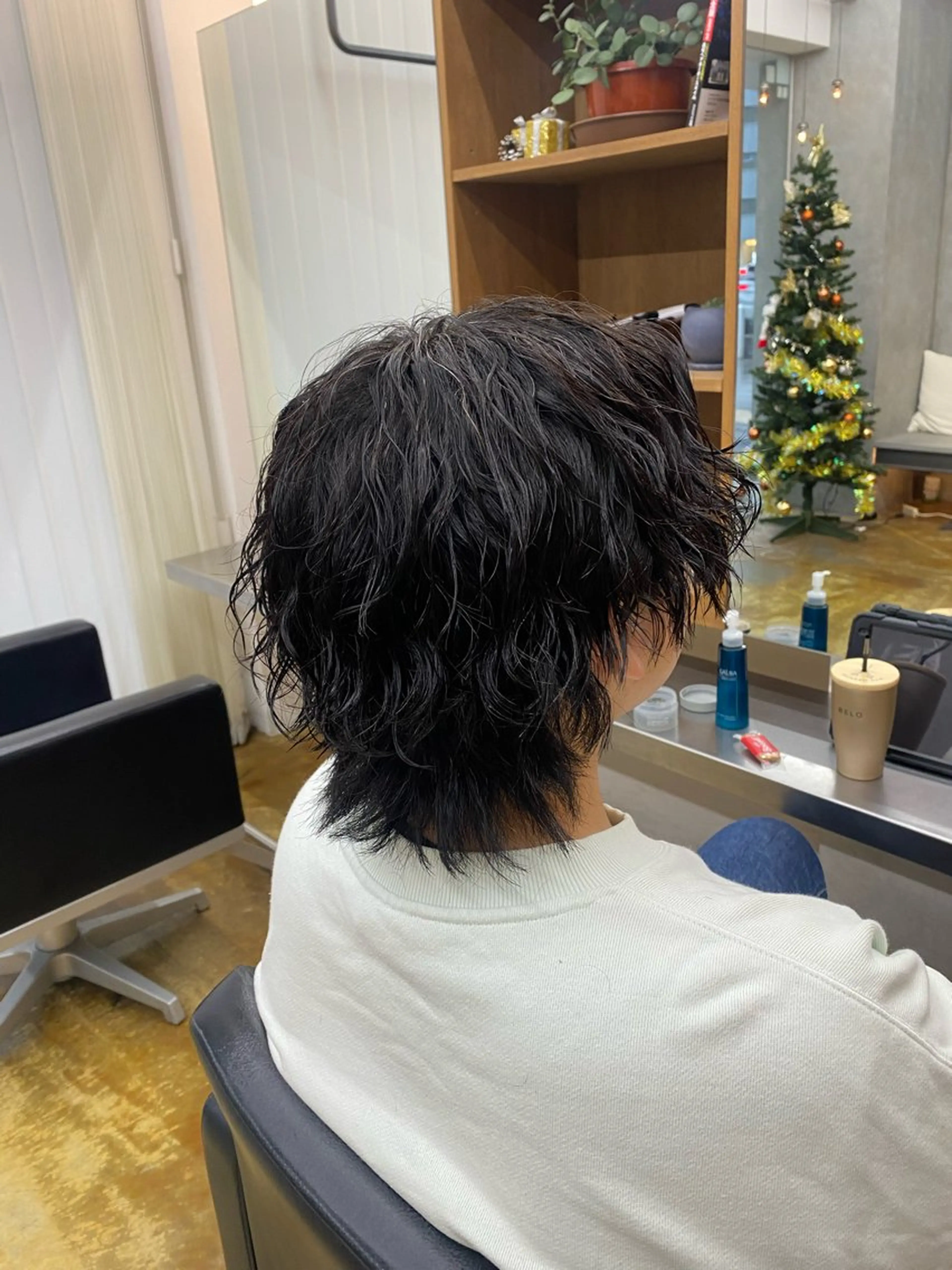 ショート パーマ メンズ メンズパーマ メンズウルフカット ウルフカット BELO/ yuzuのヘアスタイル