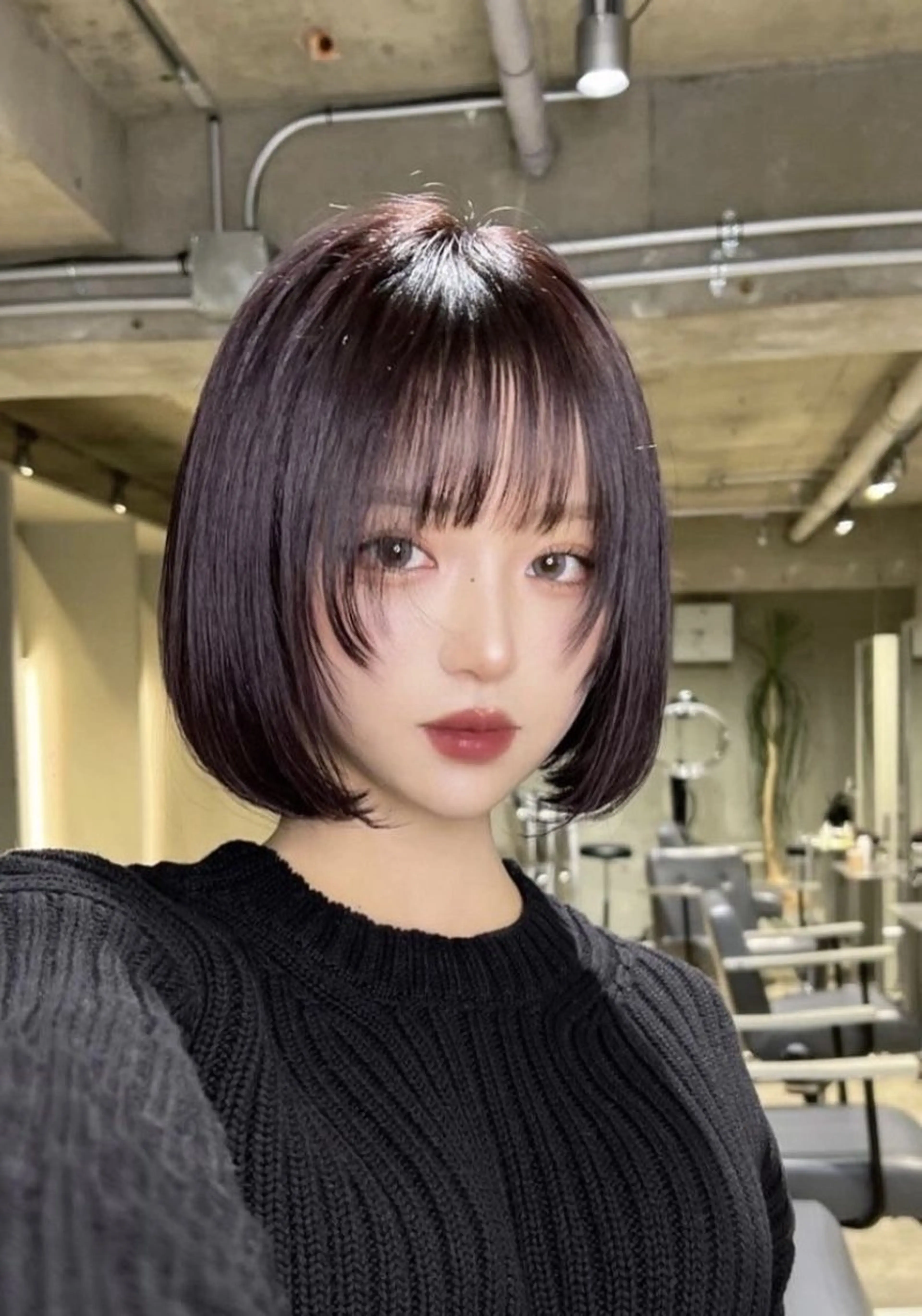 ミディアム 海野翔吾🇨🇳 ワンホンレイヤーのヘアスタイル