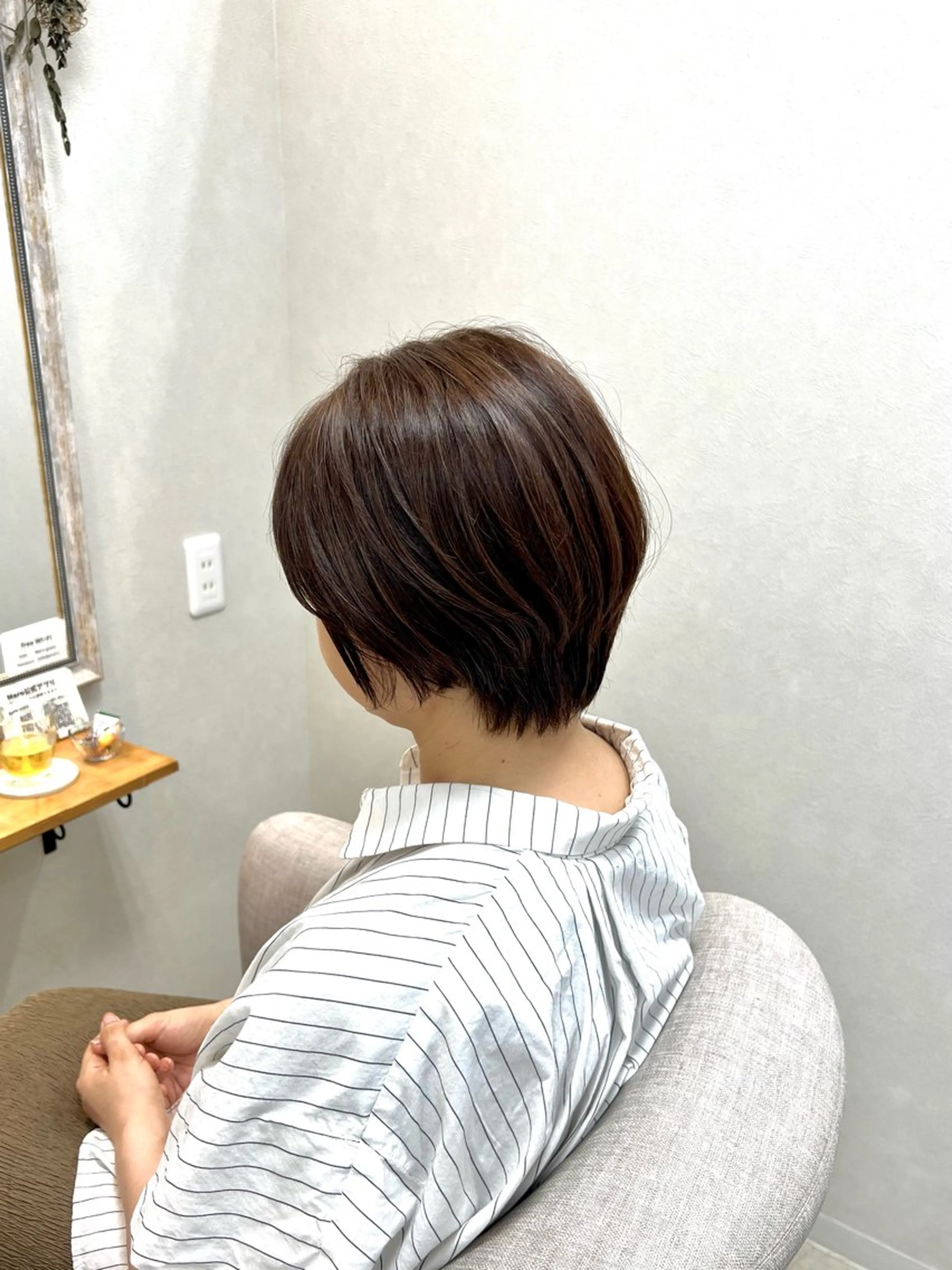 ショート くびれヘア ショートヘア ショート/白髪ぼかし 君和田若菜のヘアスタイル