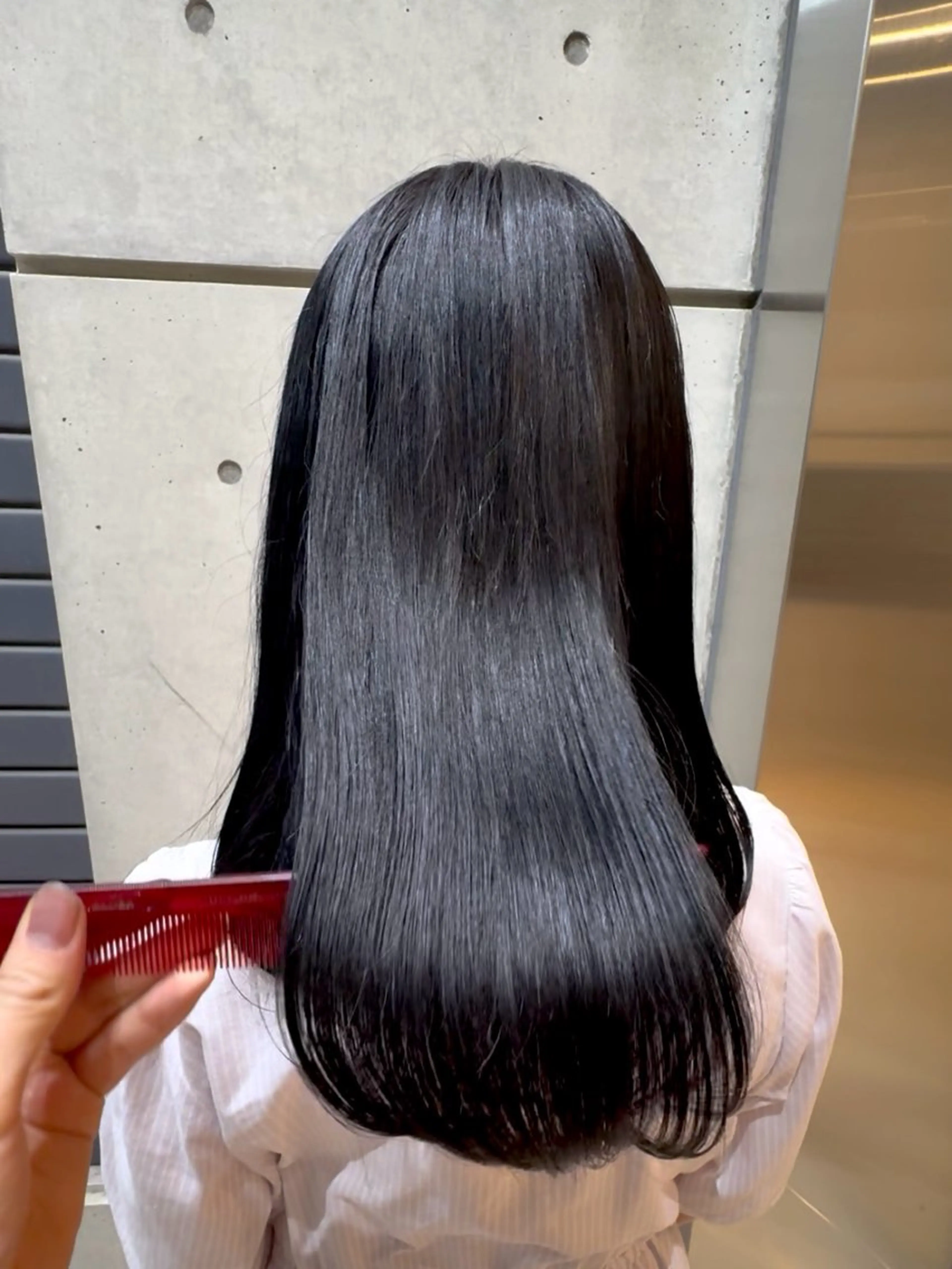 ロング カラー パーマ/カラーモデル ななほのヘアスタイル