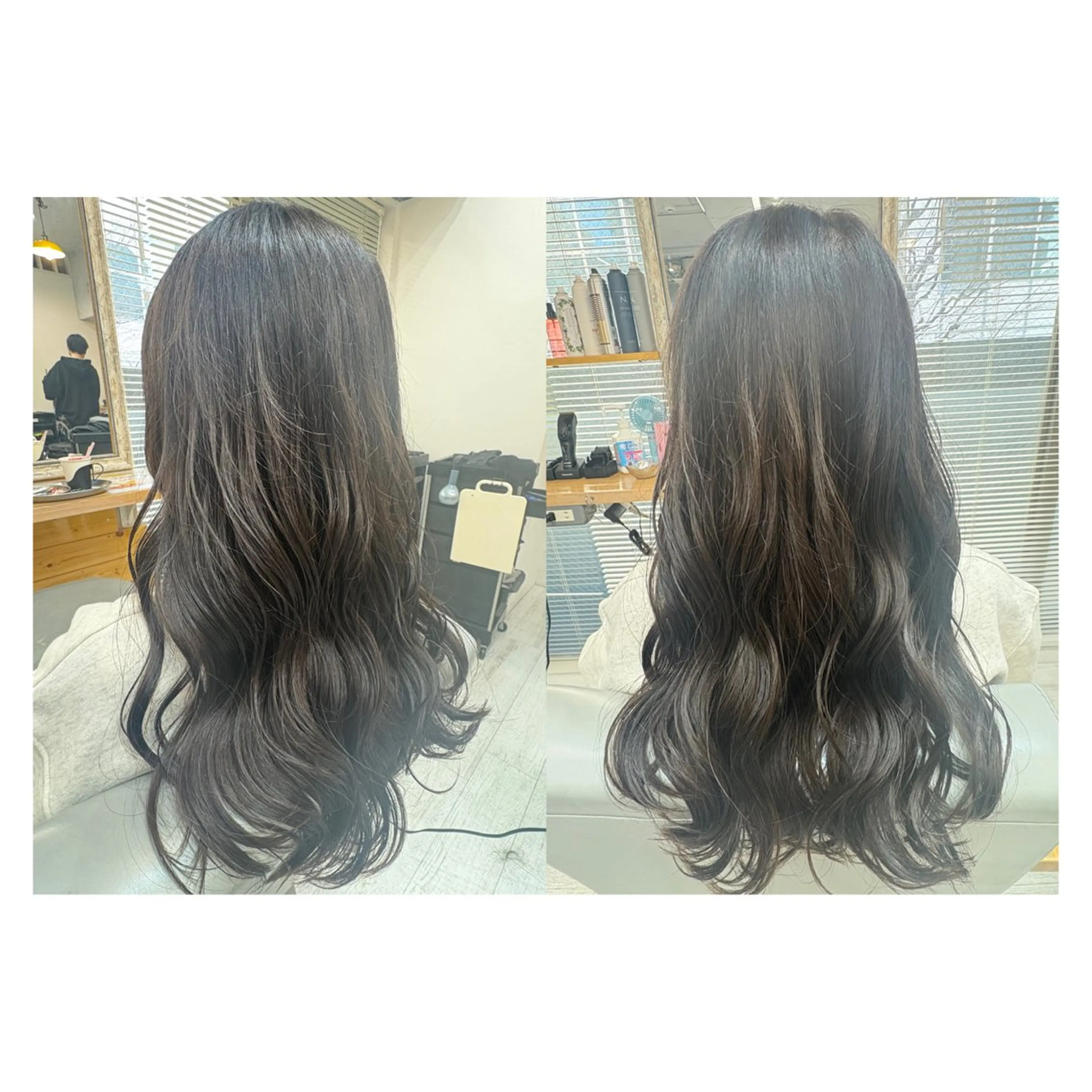 ロング レイヤーカット・ 縮毛矯正 星野のヘアスタイル