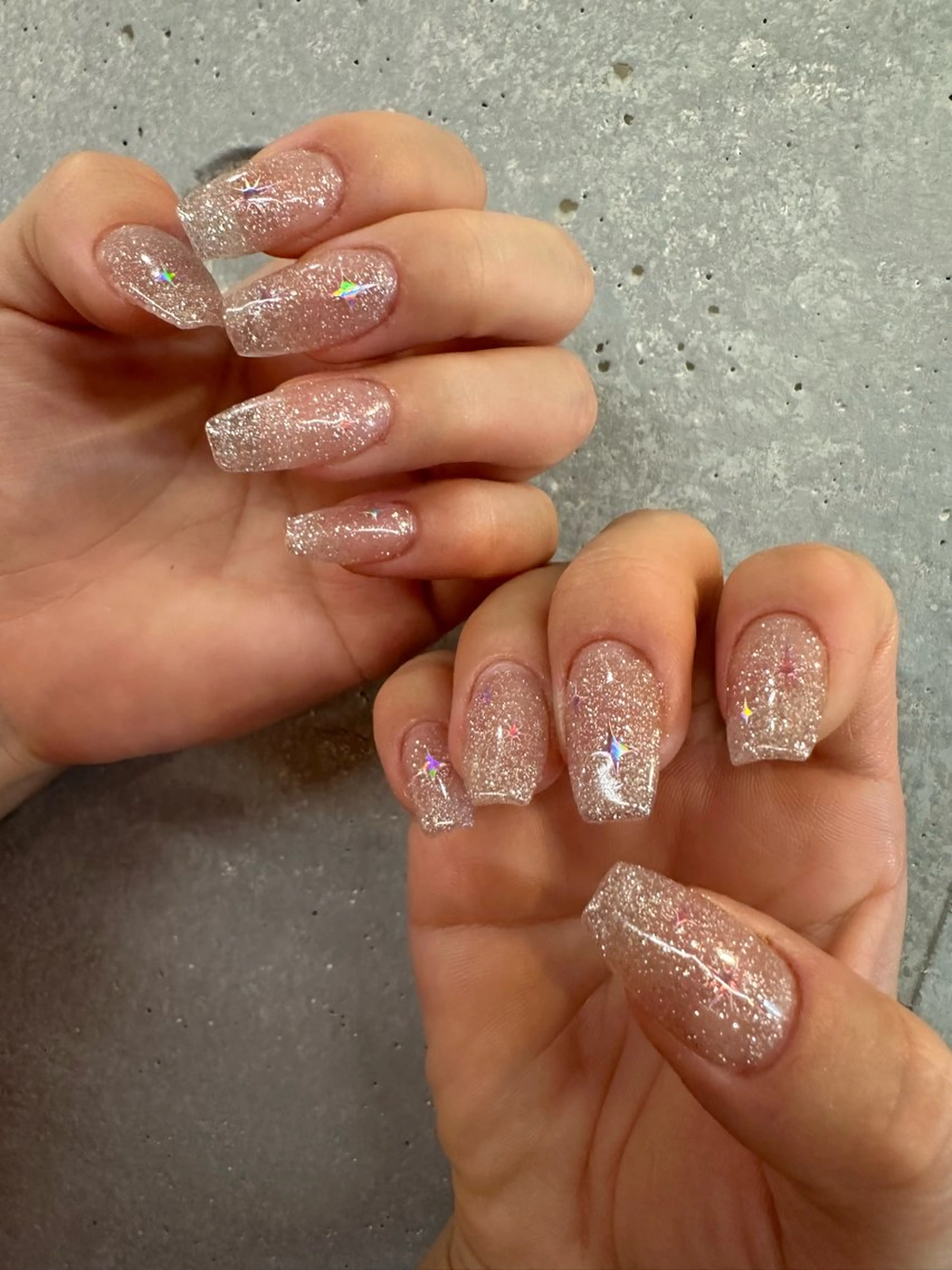 ネイル ラメ(グリッター) ハンドネイル fukuyasu rikaのネイルデザイン