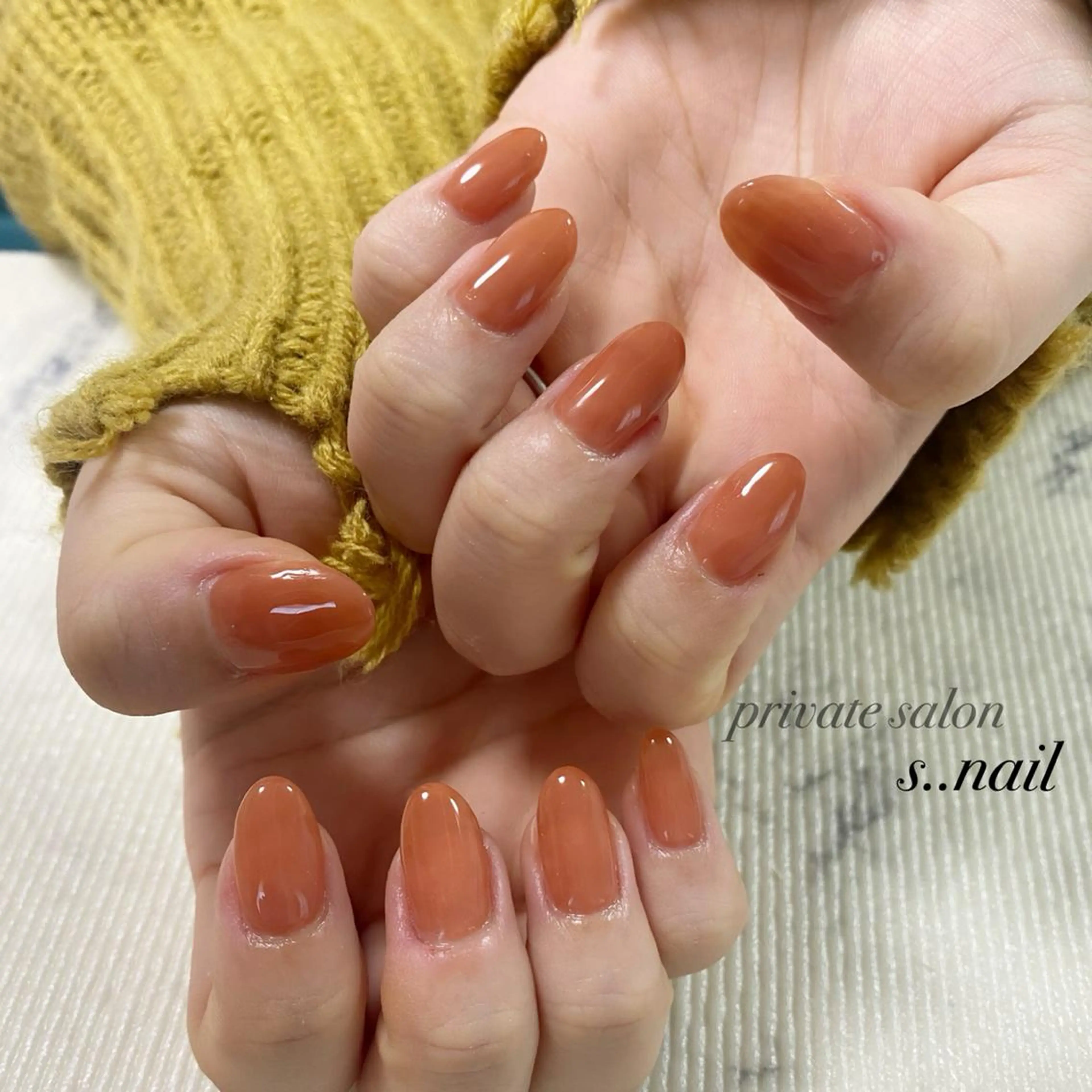 ネイル ブラウン オレンジ s..nail / MORITAのネイルデザイン