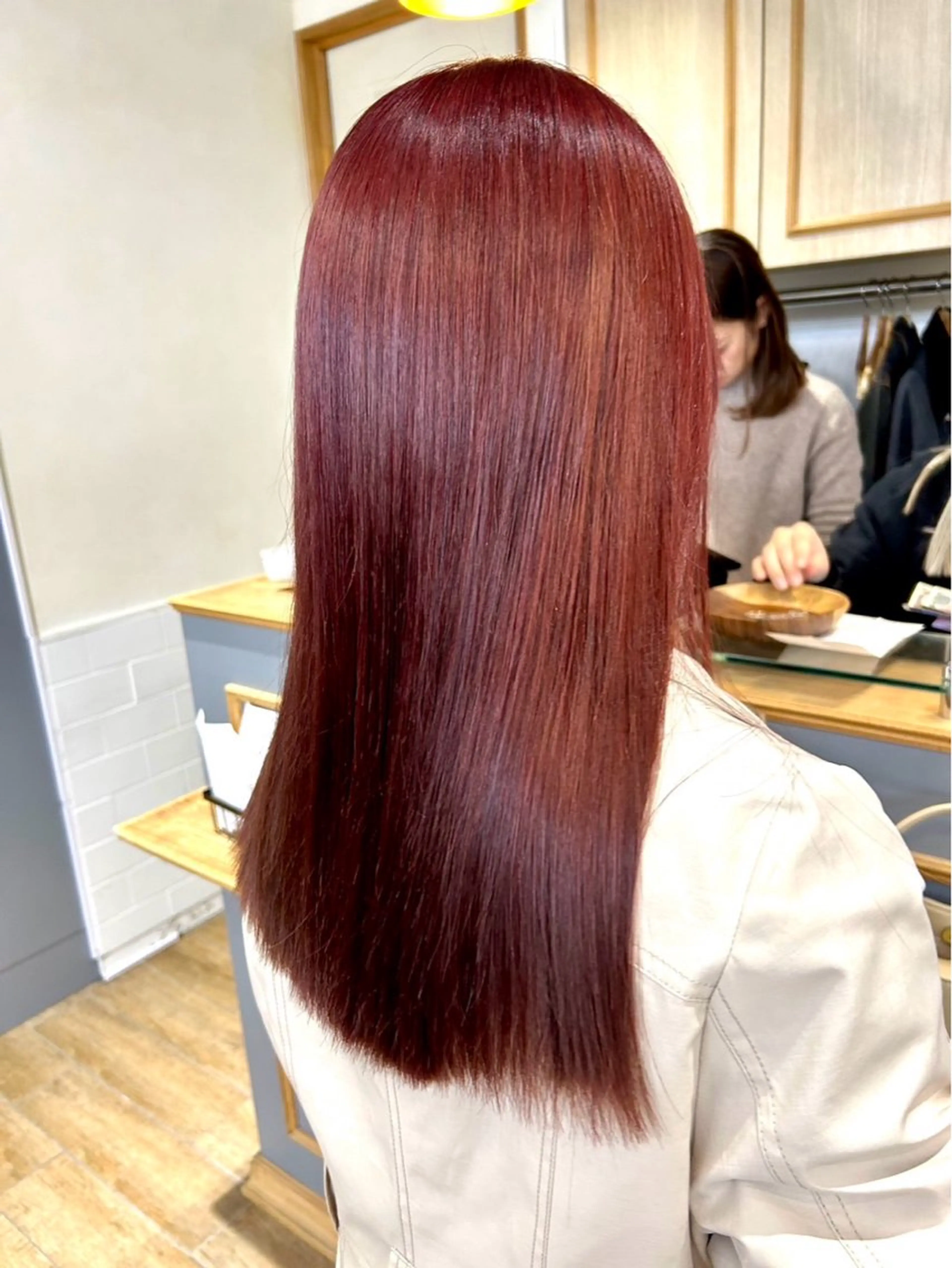 ミディアム カラー レッドカラー ウルフカット/ mayo🌛🌀のヘアスタイル