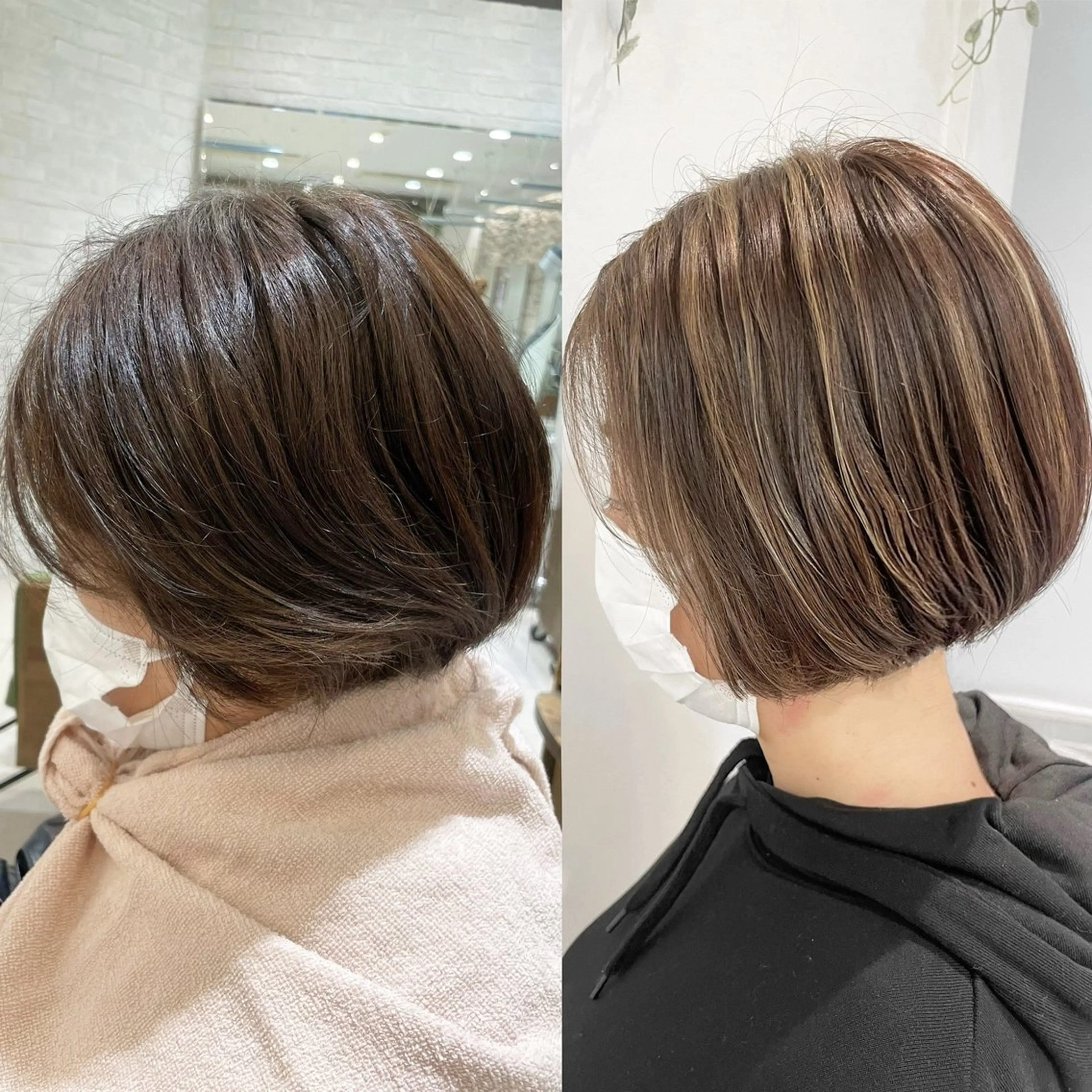 カット+白髪ぼかしハイライト+トリートメントの写真