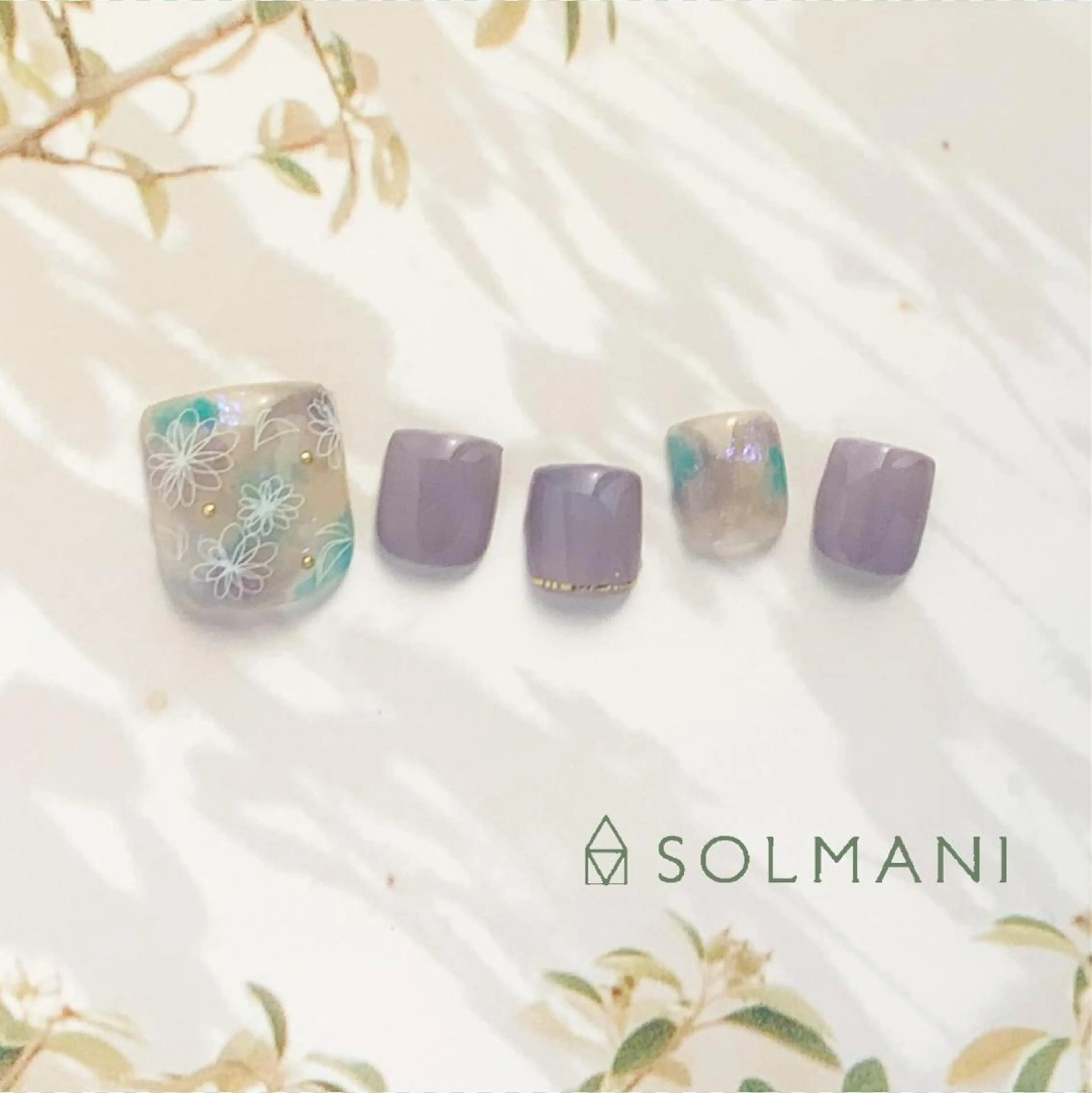 ネイル フラワーネイル フットネイル SOLMANI 予約担当のネイルデザイン