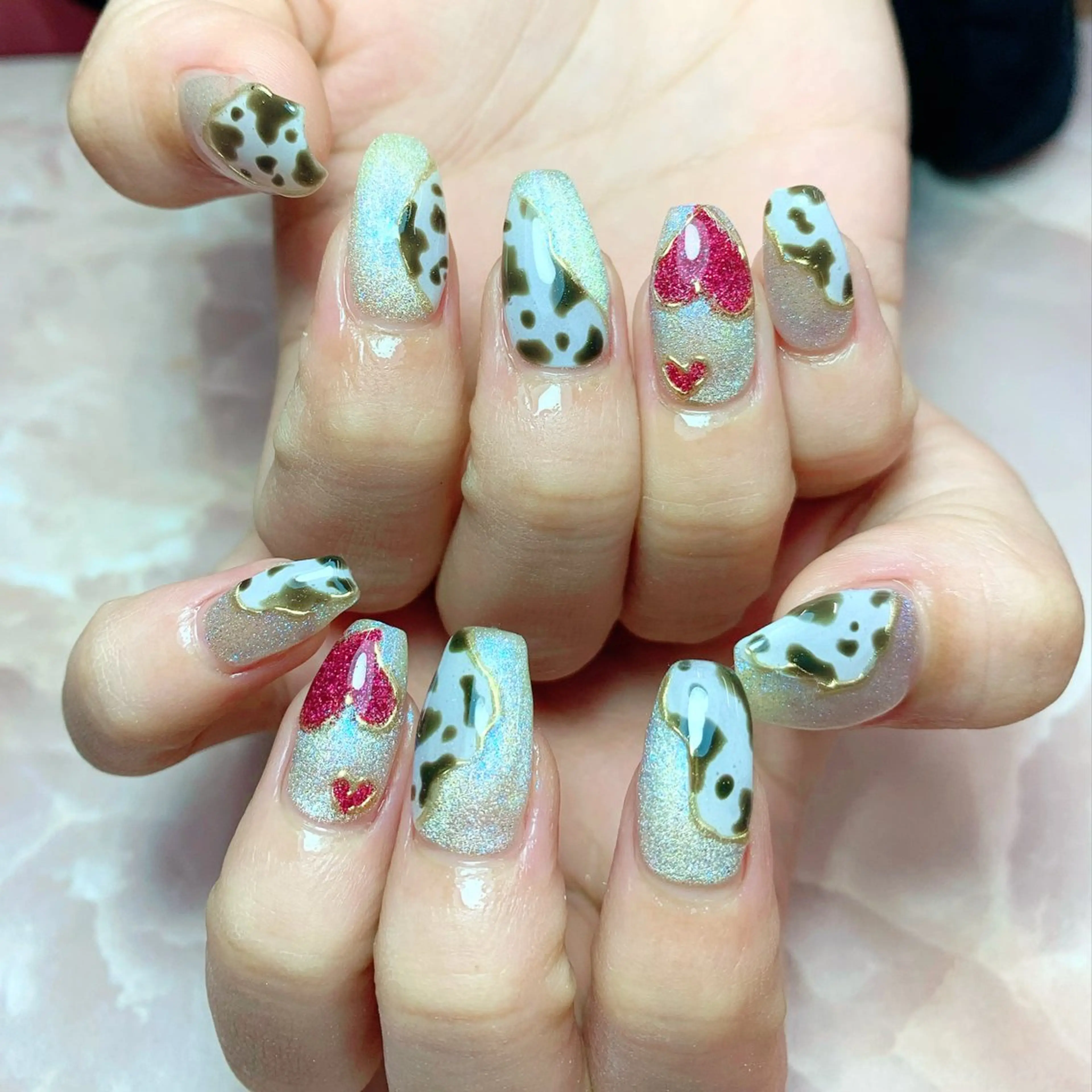 ネイル ハンドネイル Rose Glass 高蔵寺店のネイルデザイン