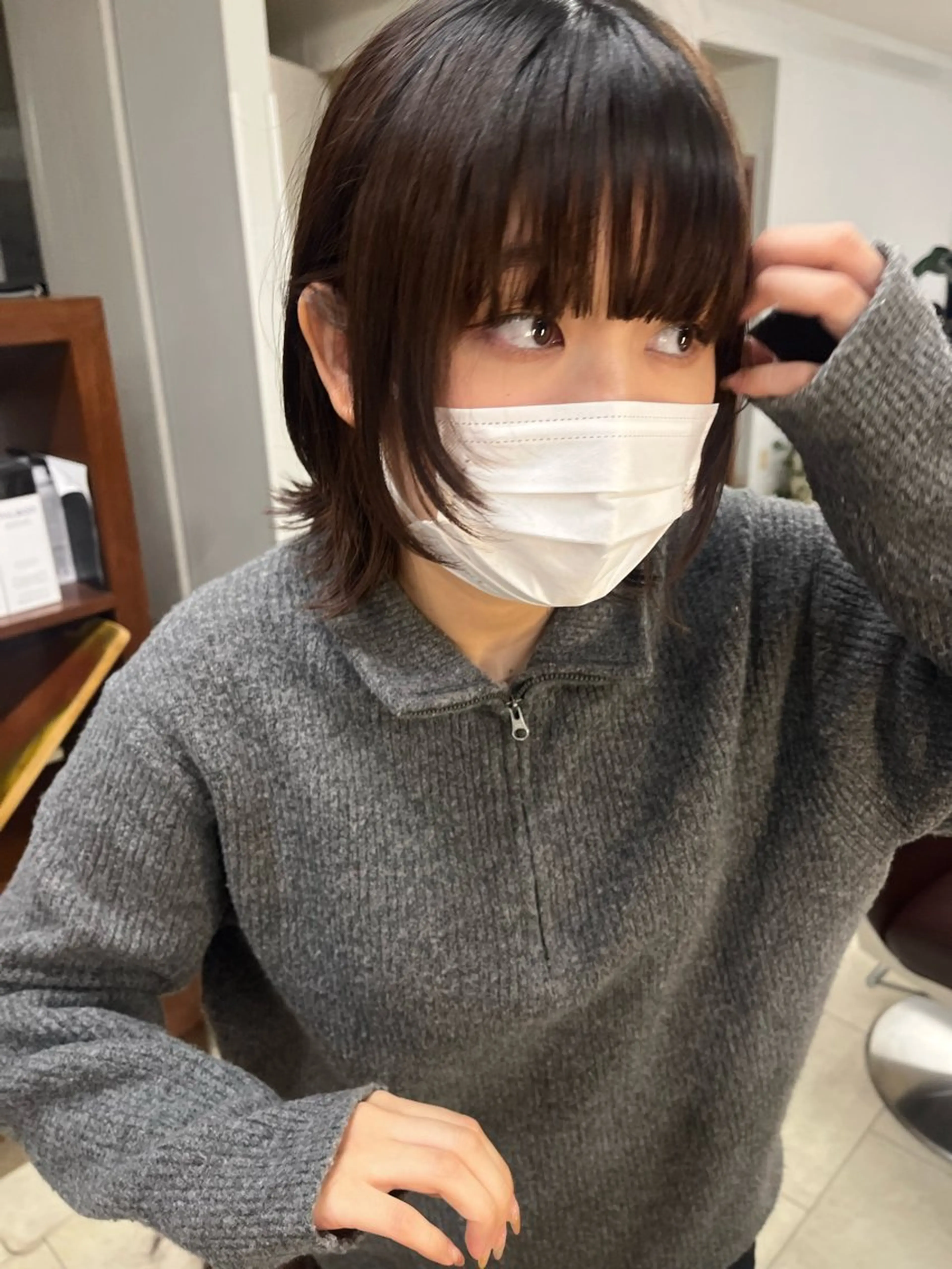 ミディアム レイヤーカット ウルフカット kchiara所属・yura /レイヤーカットのヘアスタイル