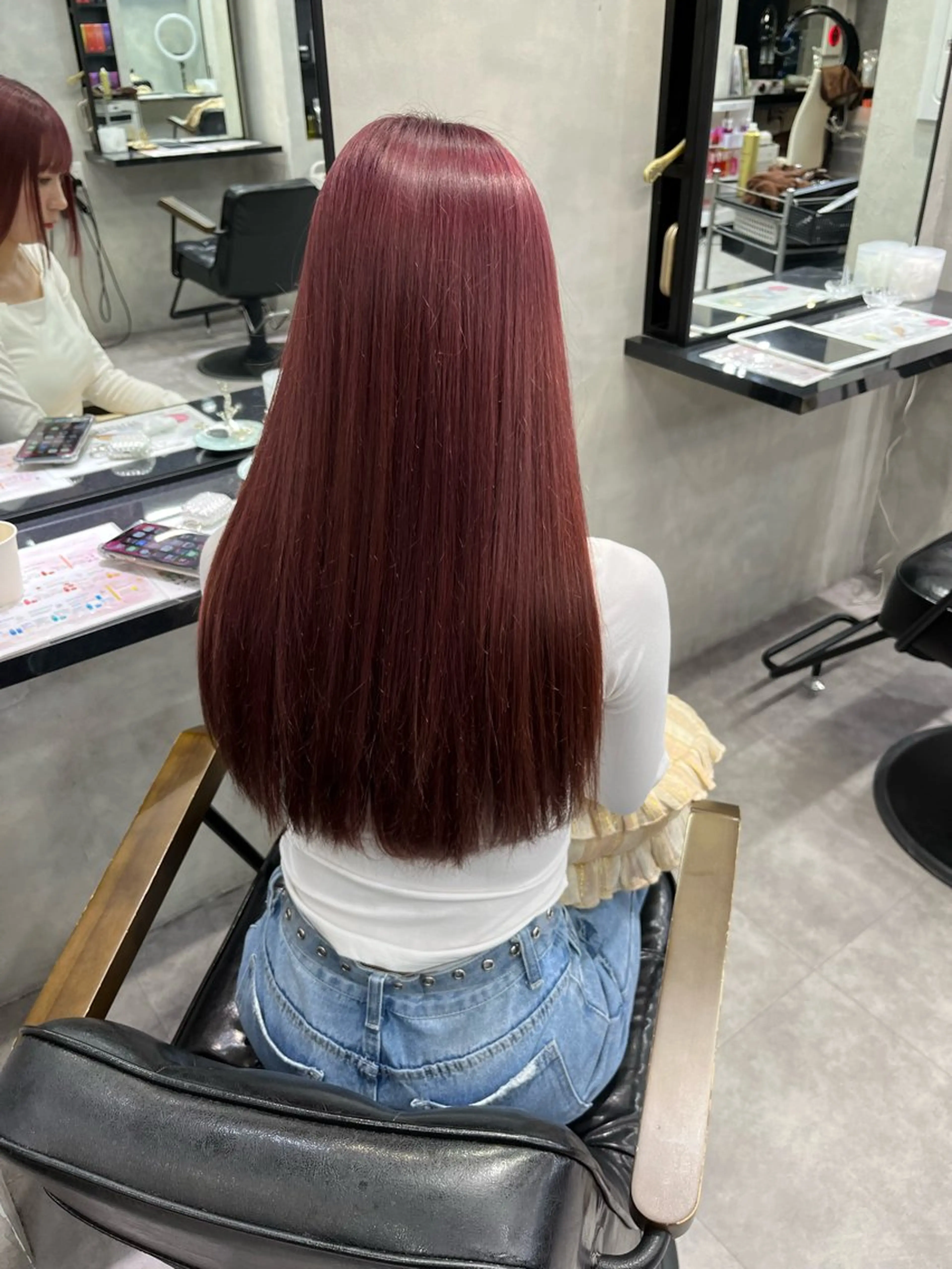 セミロング 濱川響太レディース カットモデルのヘアスタイル