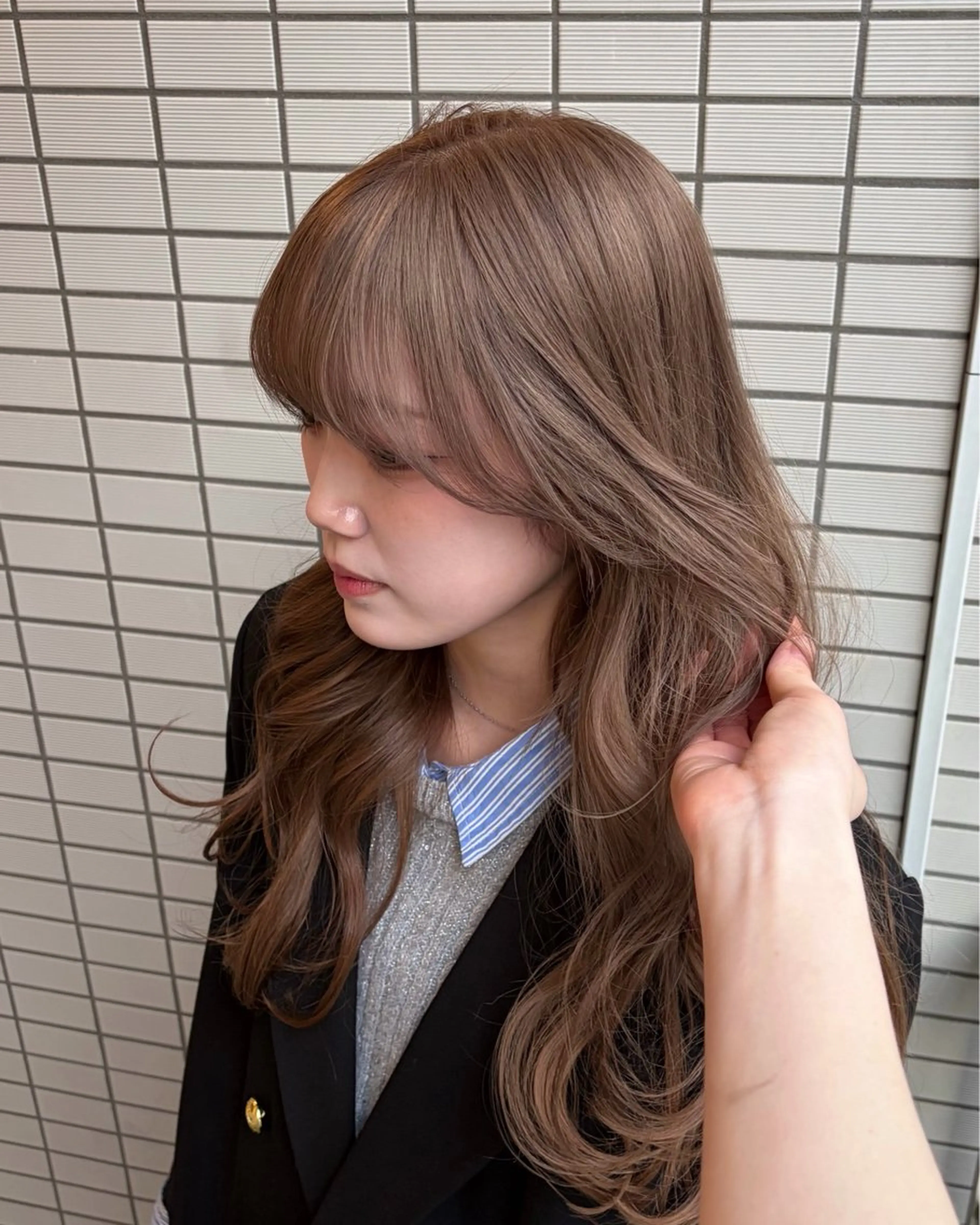 🌔レディースカット＋ブリーチ無しケアダブルカラー🌔の写真