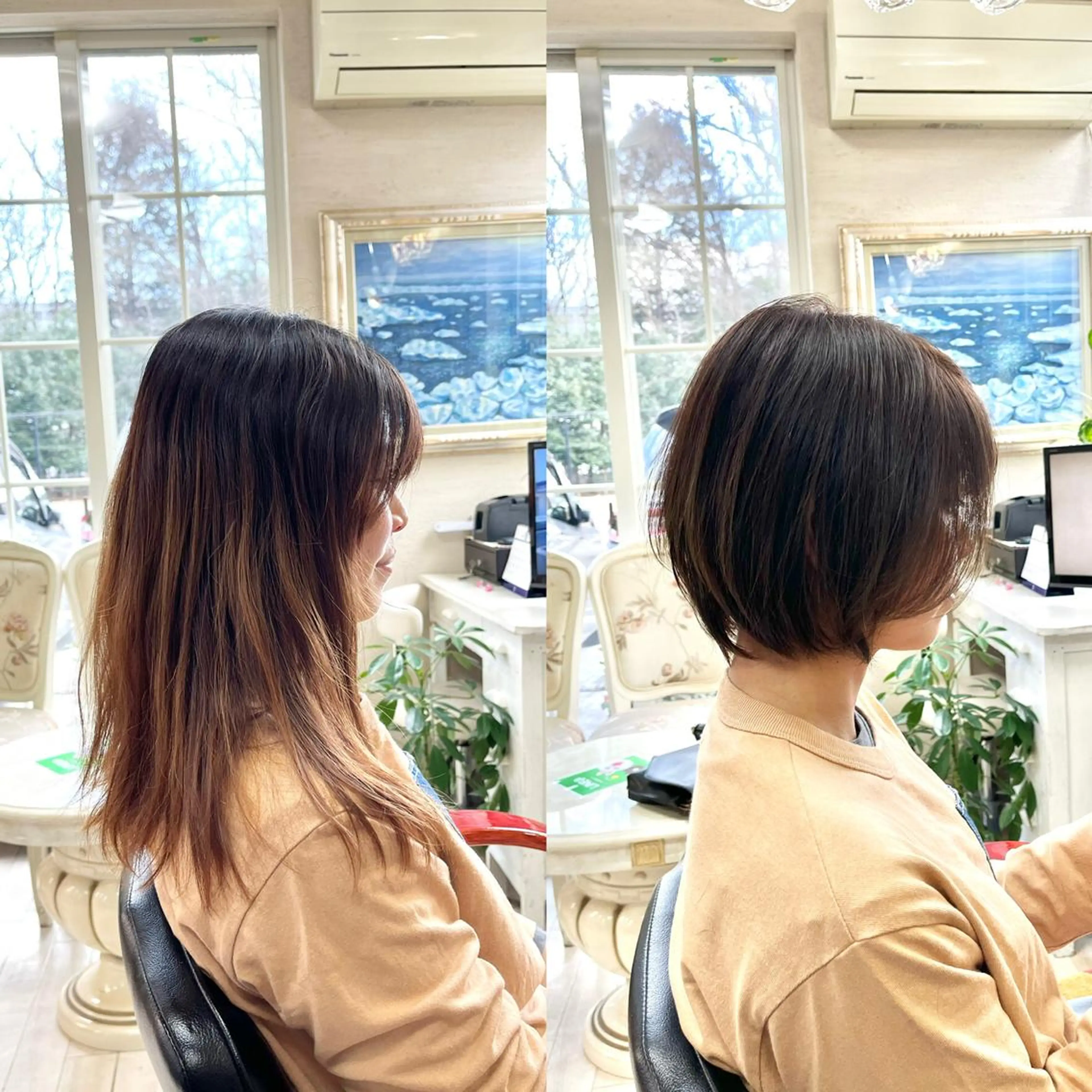 ショート カラー 透明感カラー ミセス ショートヘア 小顔カット カット ヘアカラー トリートメント ✨髪質改善・縮毛矯正 専門美容室マーベルのヘアスタイル