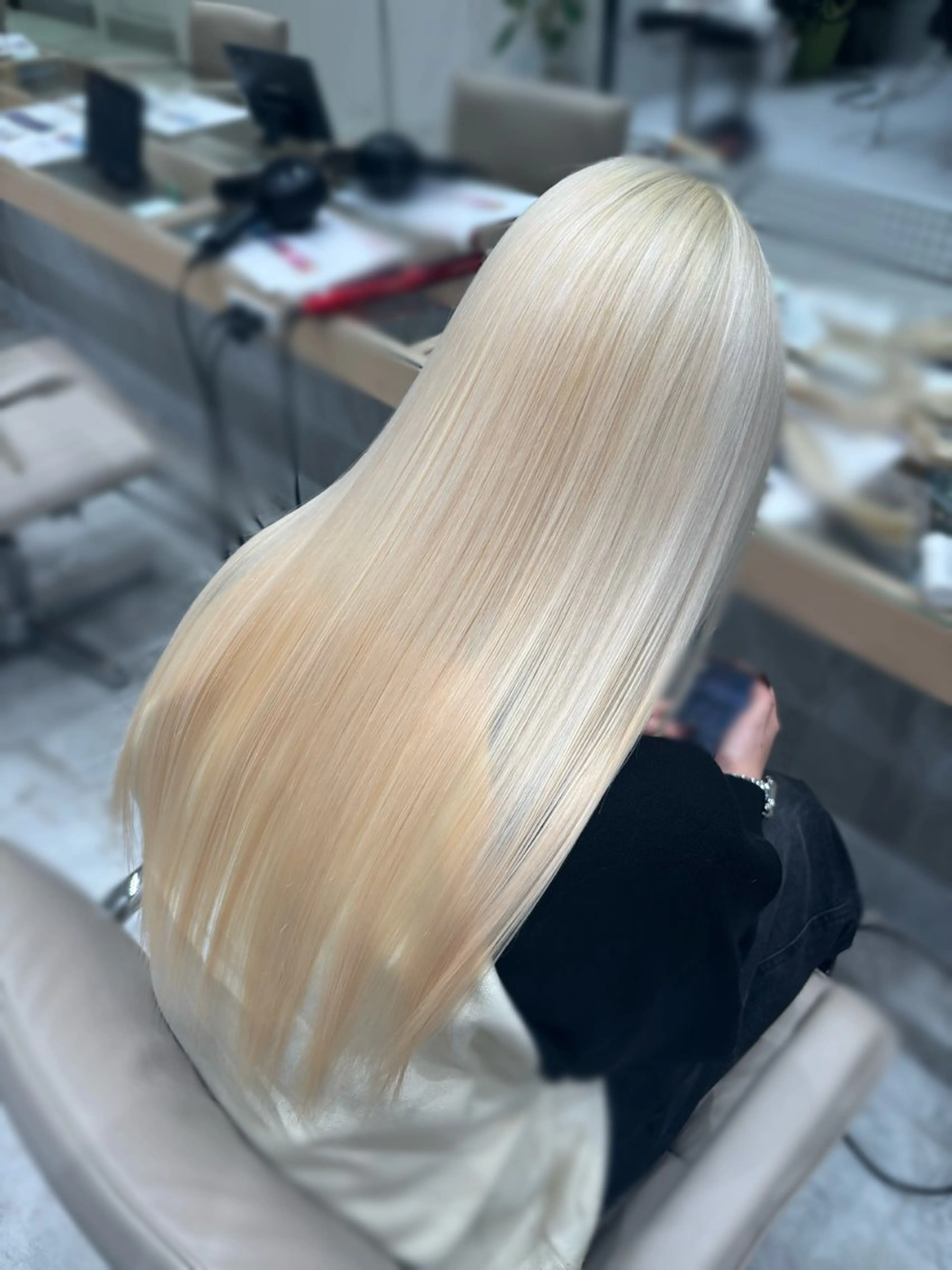 ロング カラー ヘアカラー トリートメント ハイトーン/デザイン /enne/あこ🦖のヘアスタイル