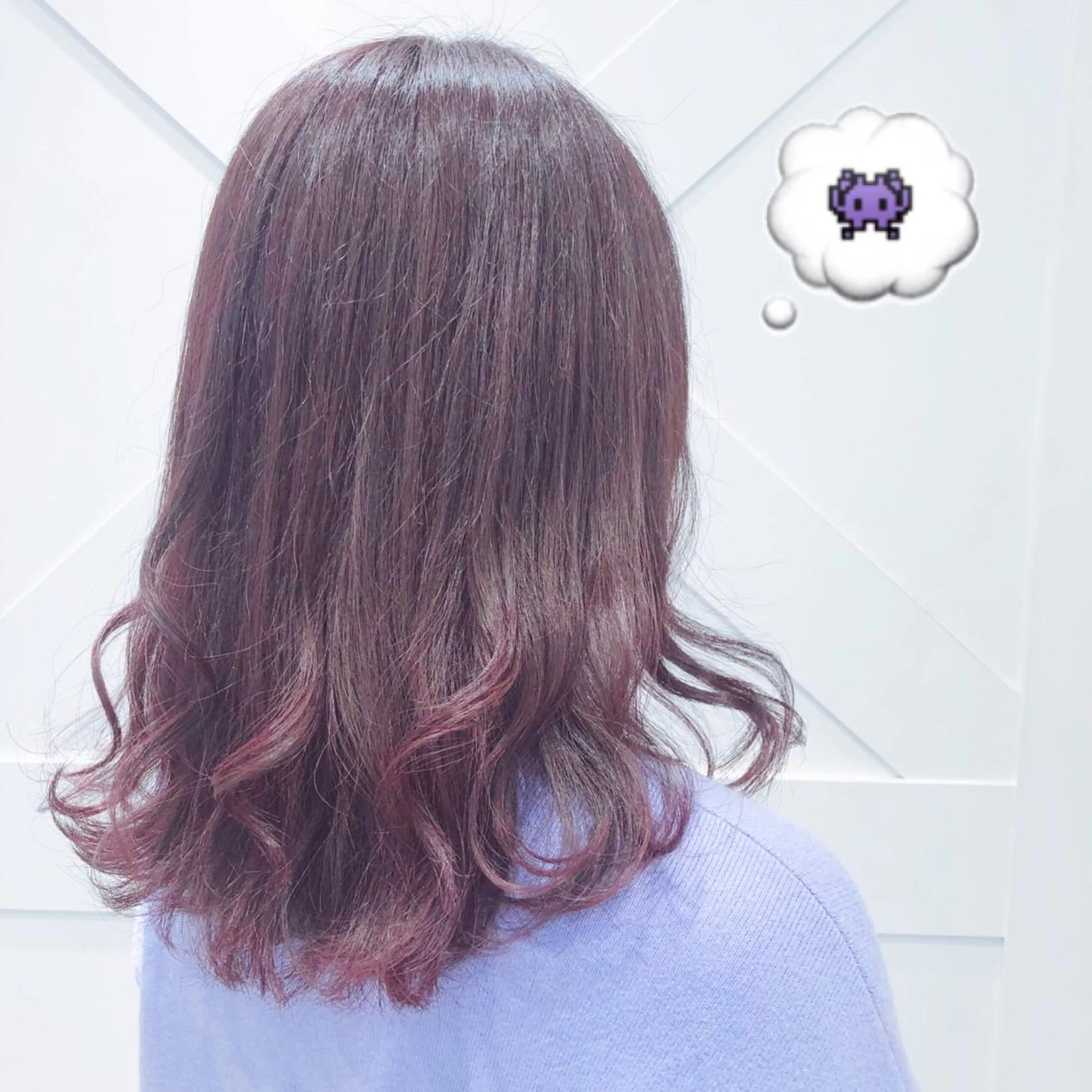 セミロング カラー ブラウンカラー ラベンダーカラー ラベンダーピンク ピンクカラー ピンクブラウン ヘアカラー 🌺ウルフカット職人 新垣渚🐺のヘアスタイル