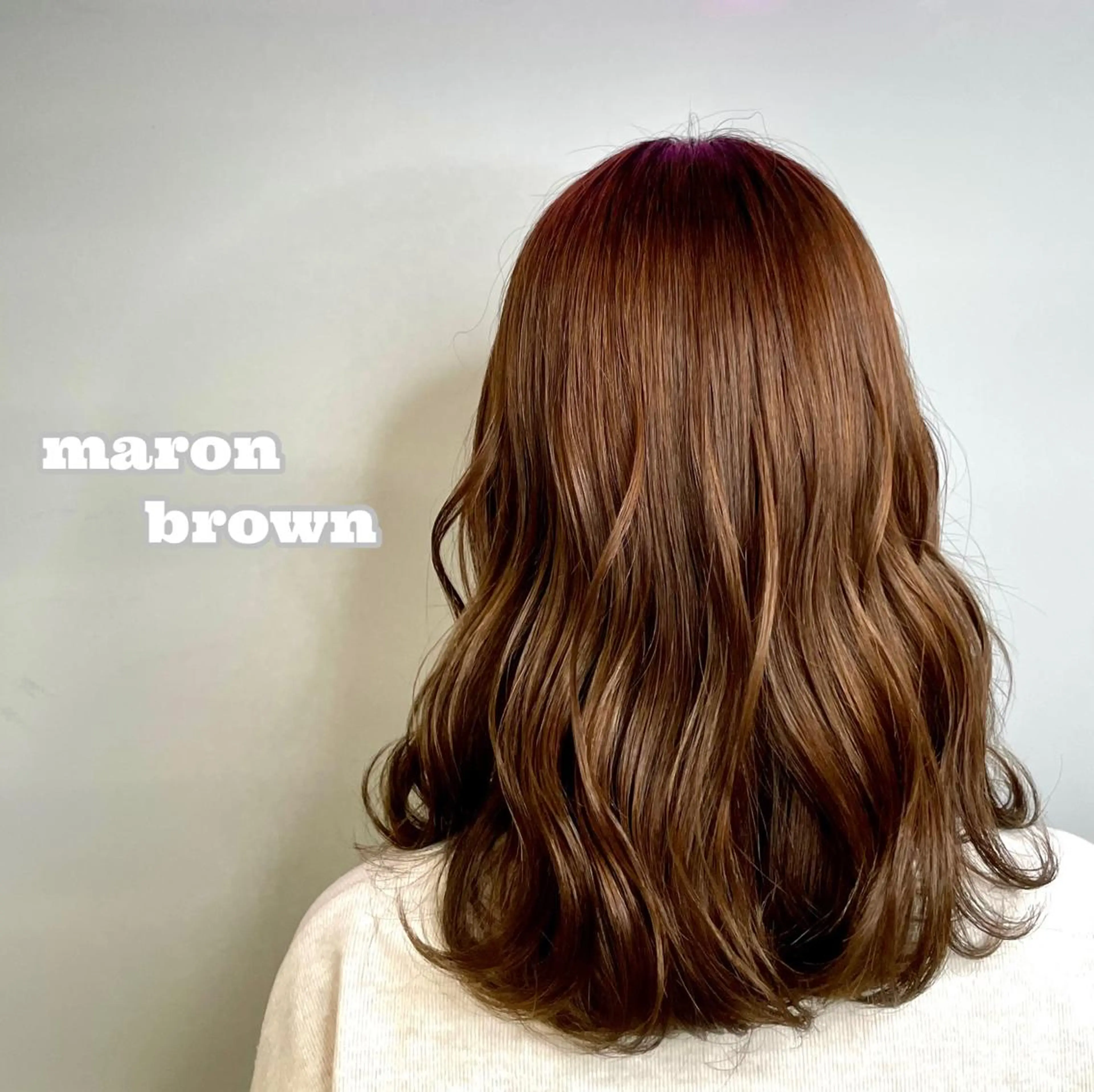 ミディアム カラー ヘアアレンジ ミディアムパーマ アディクシーカラー バレイヤージュ 黒髪 ブリーチ ヘアカラー トリートメント ヘッドスパ ヘアセット ®️レイヤー/透明感 カラー/星野六三四のヘアスタイル