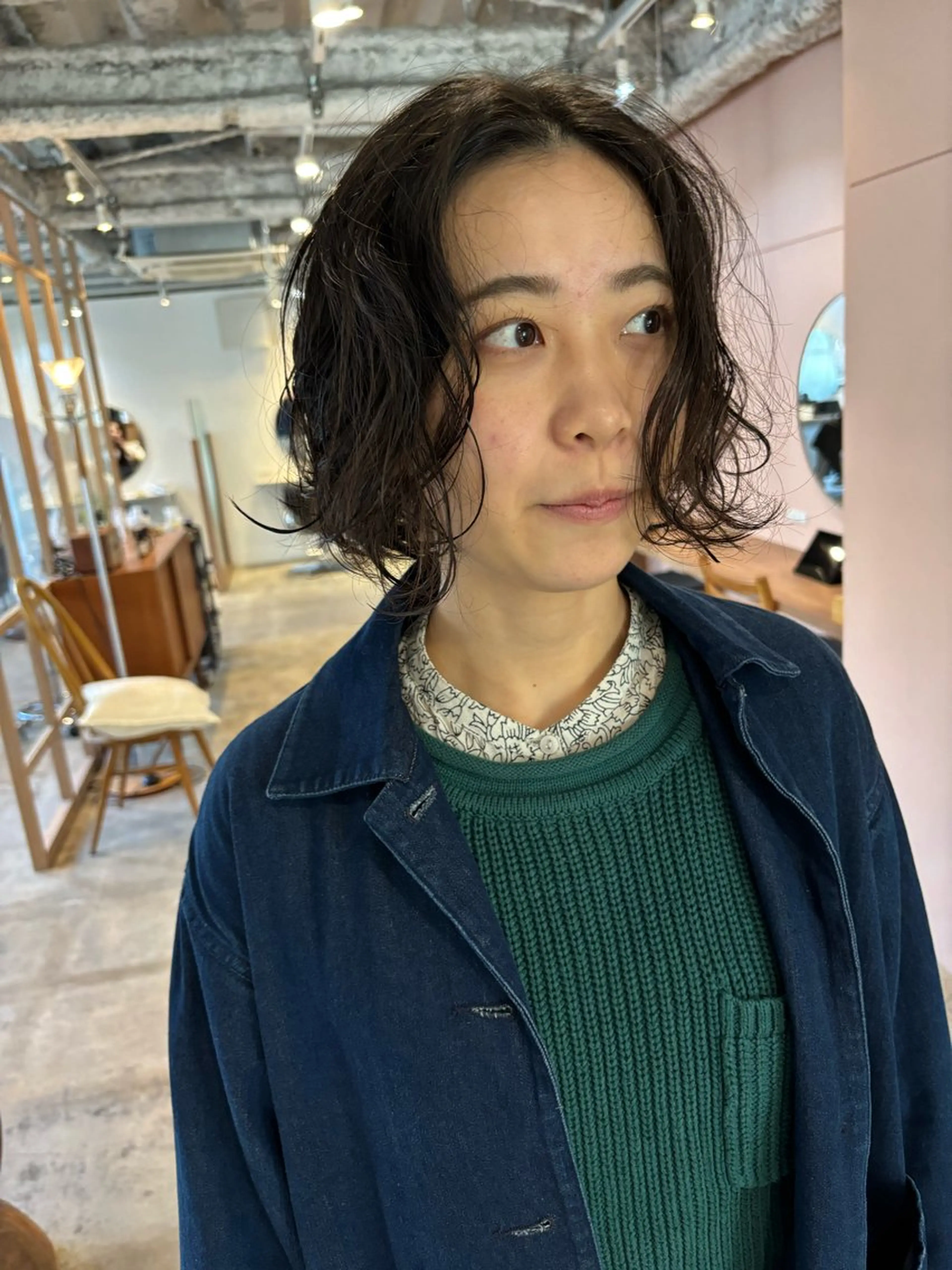 ショート カラー パーマ カット パーマ トリートメント Hayashi Shioriのヘアスタイル