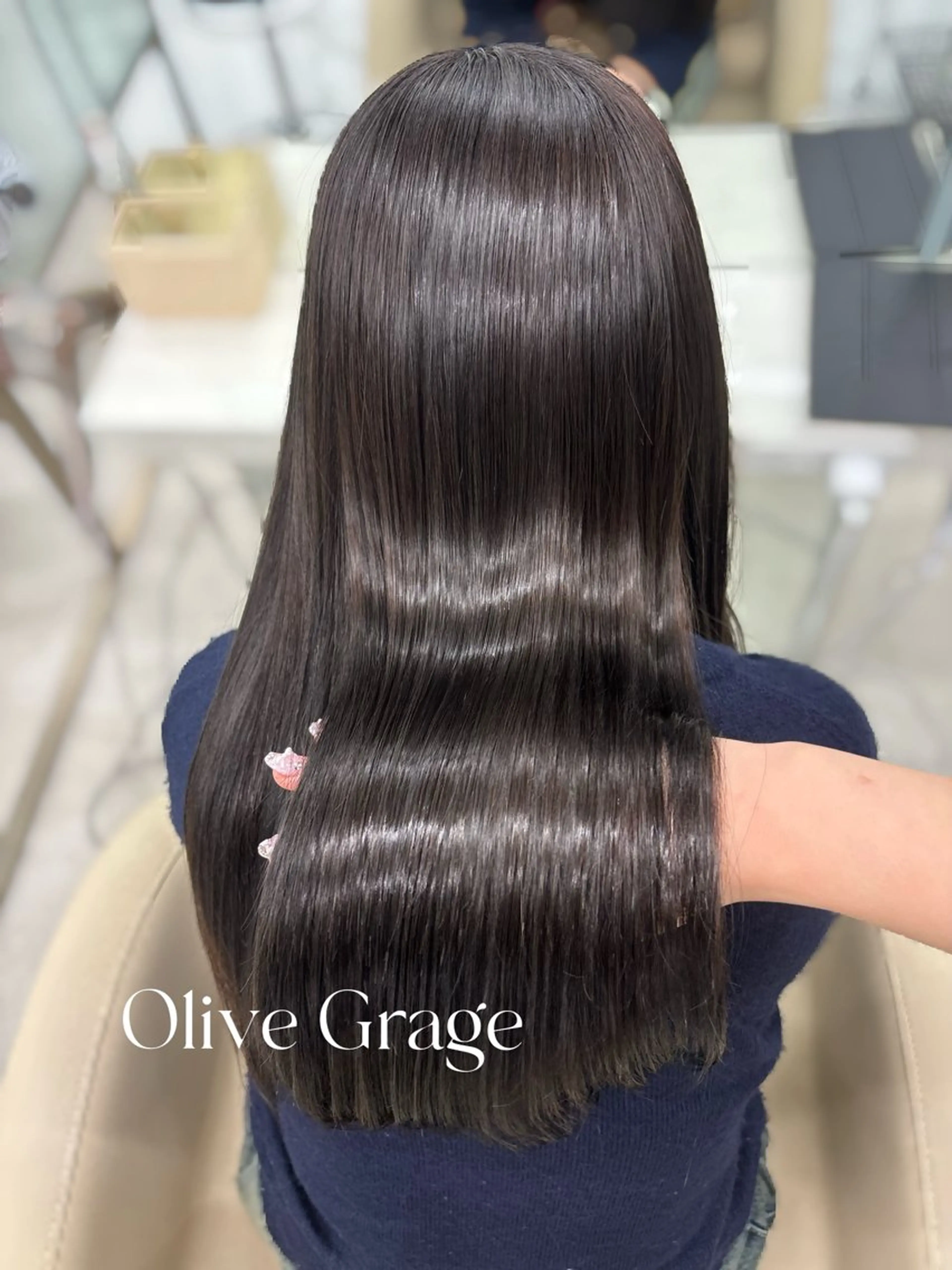 ロング カラー 縮毛矯正 ヘアカラー 縮毛矯正 トリートメント さつき/モテガーリー /透明感カラーのヘアスタイル