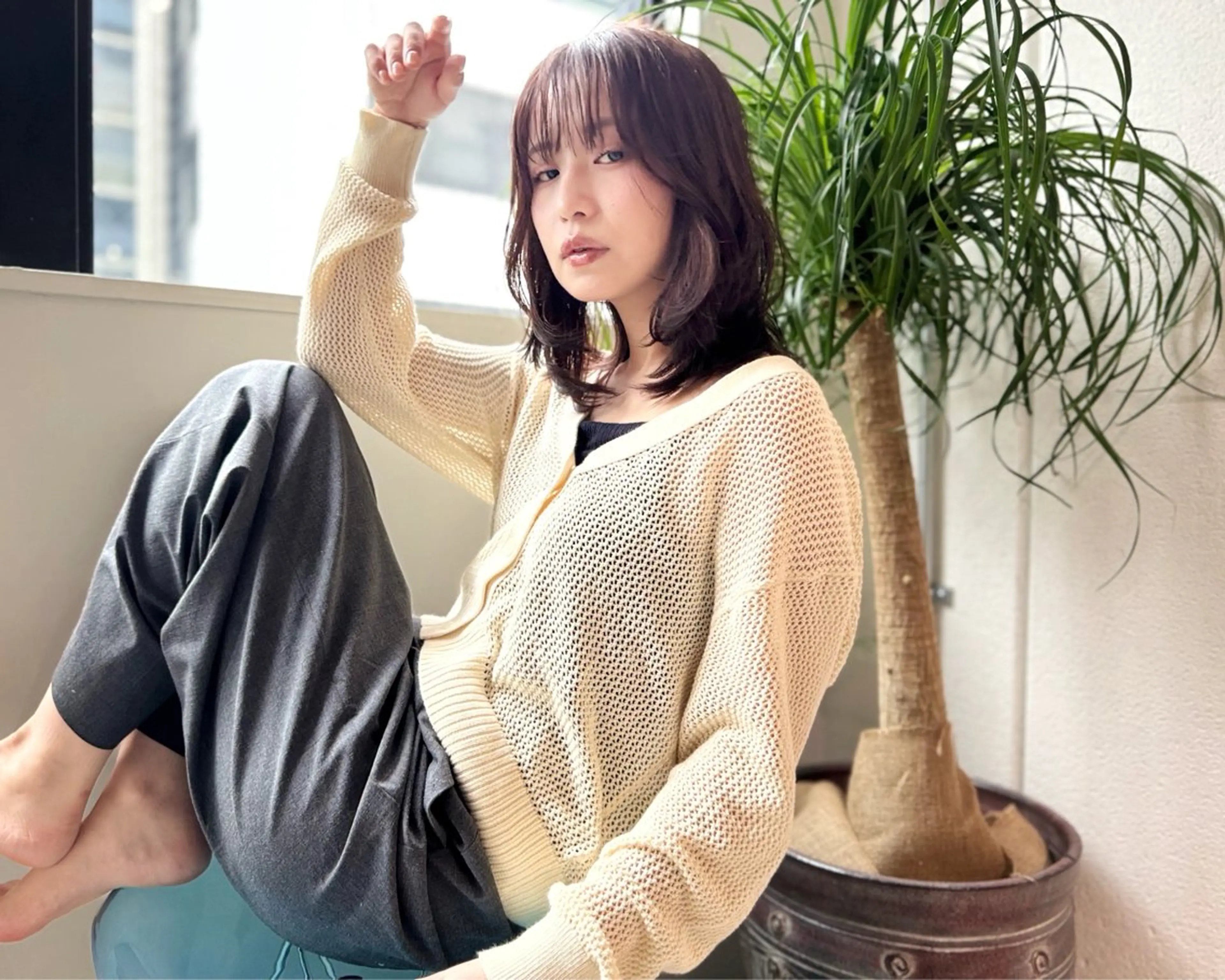 ミディアム ハイライト 髪質改善 レイヤーカット 縮毛矯正 ヘアカラー トリートメント reverie【レヴリー】所属・夜23時まで予約🉑 reverieあきらのその他イメージ