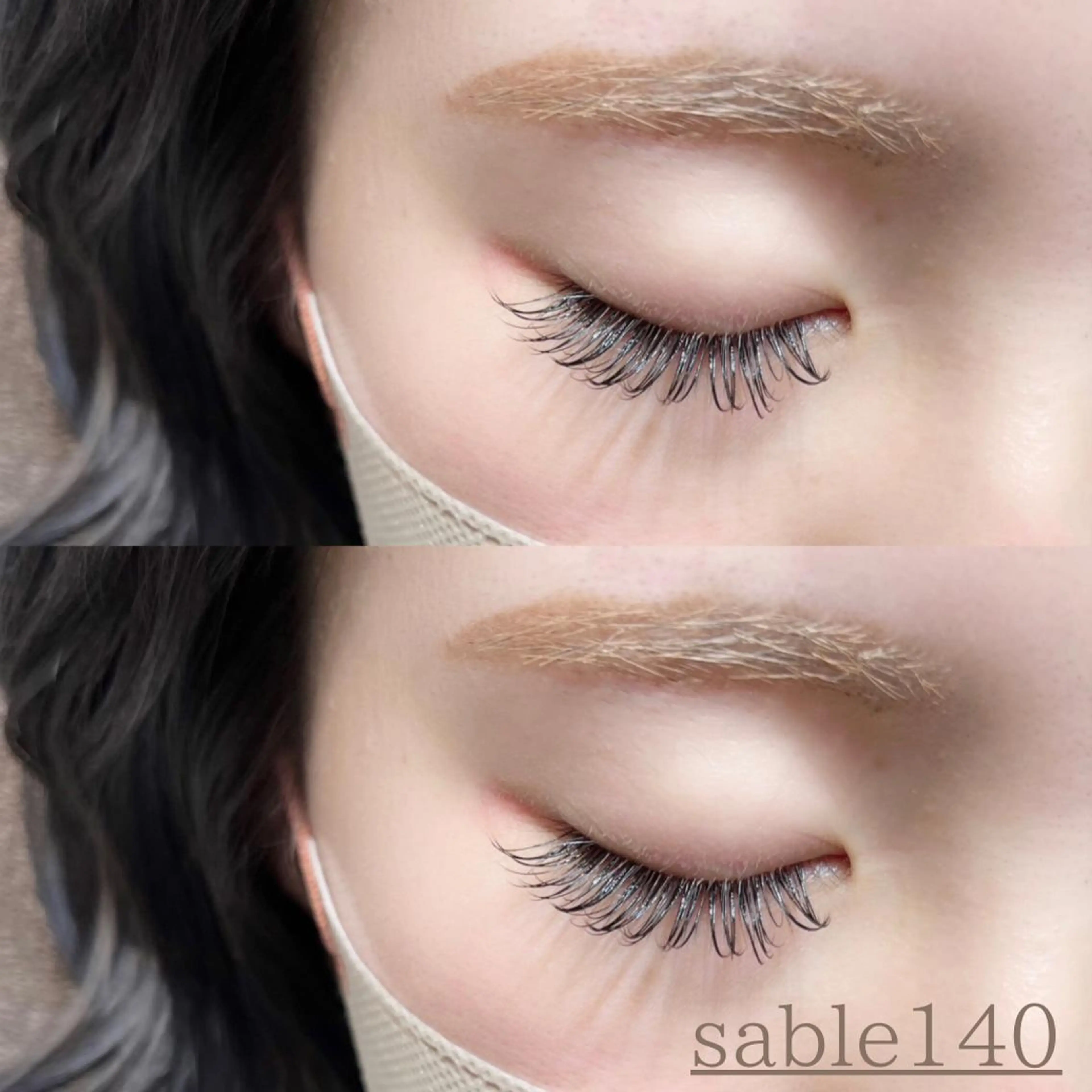 🩶セーブルエクステ　140本　《クリアコーティング込み》※ご新規様不可の写真