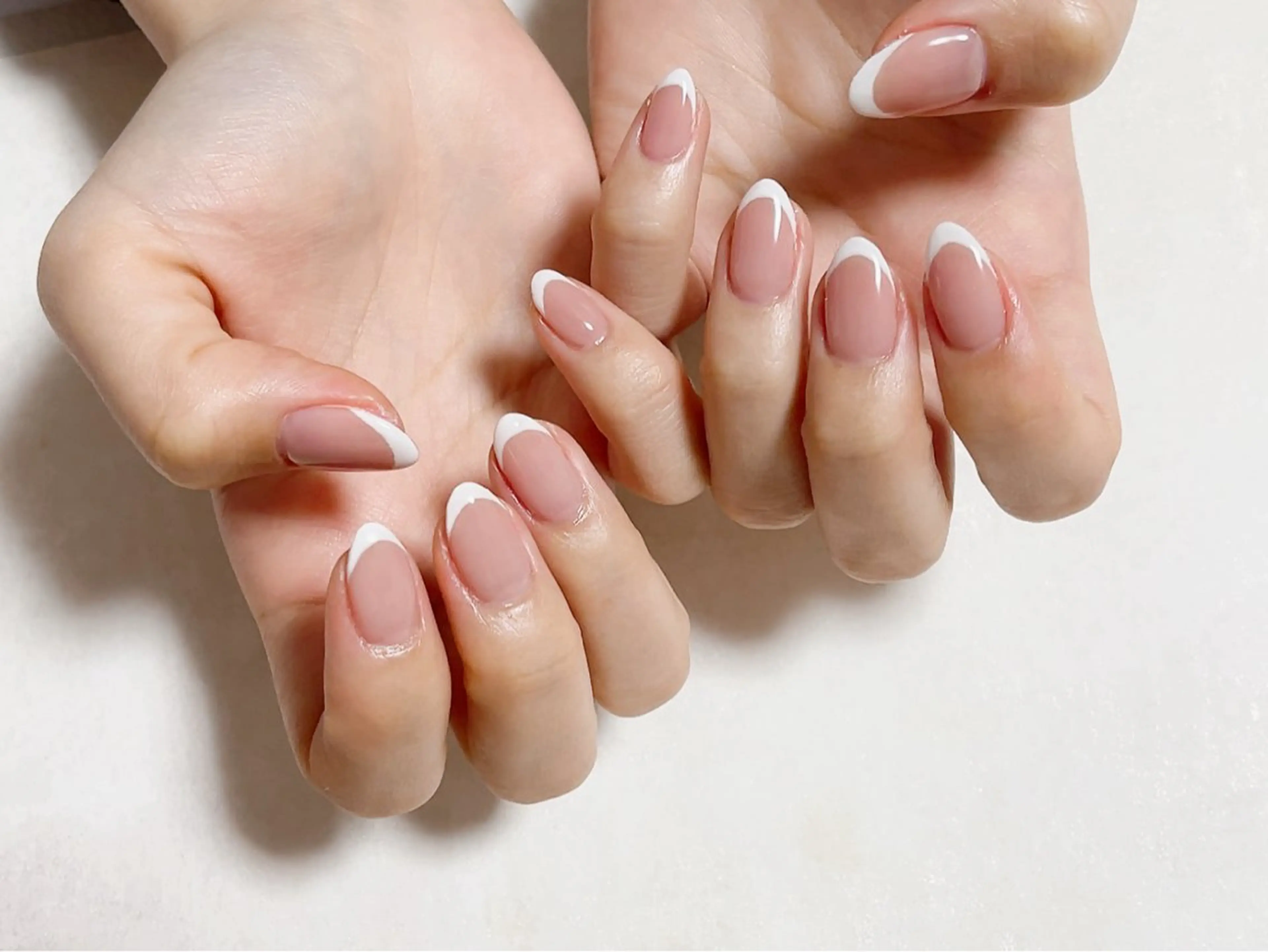 ネイル フレンチネイル ジェルネイル メンズネイル パラジェル 春ネイル kiki nail たまプラーザのネイルデザイン