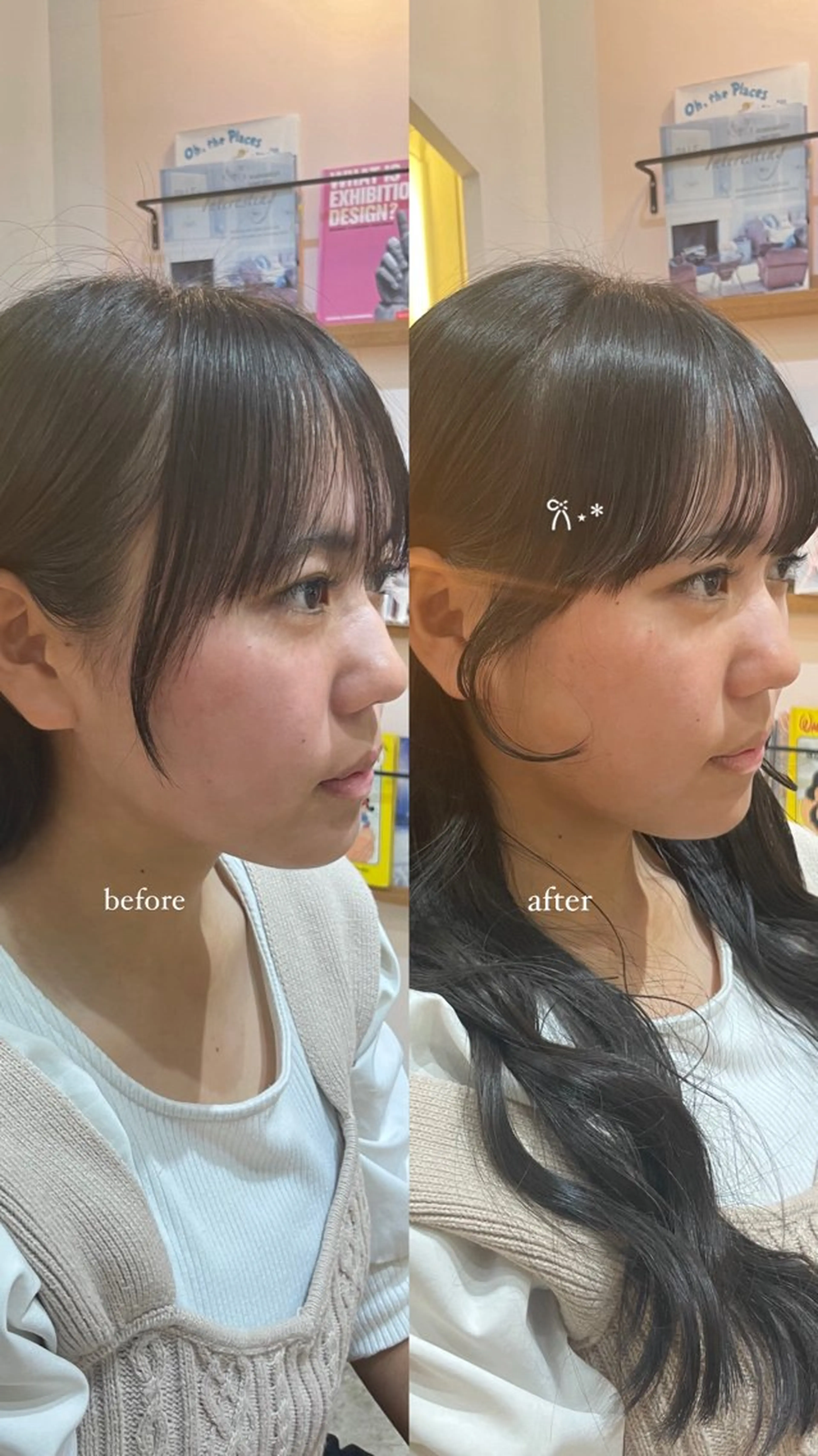 𓊆ご新規様クーポン𓊇前髪カット+イルミナカラー+リペアトリートメント☁️の写真