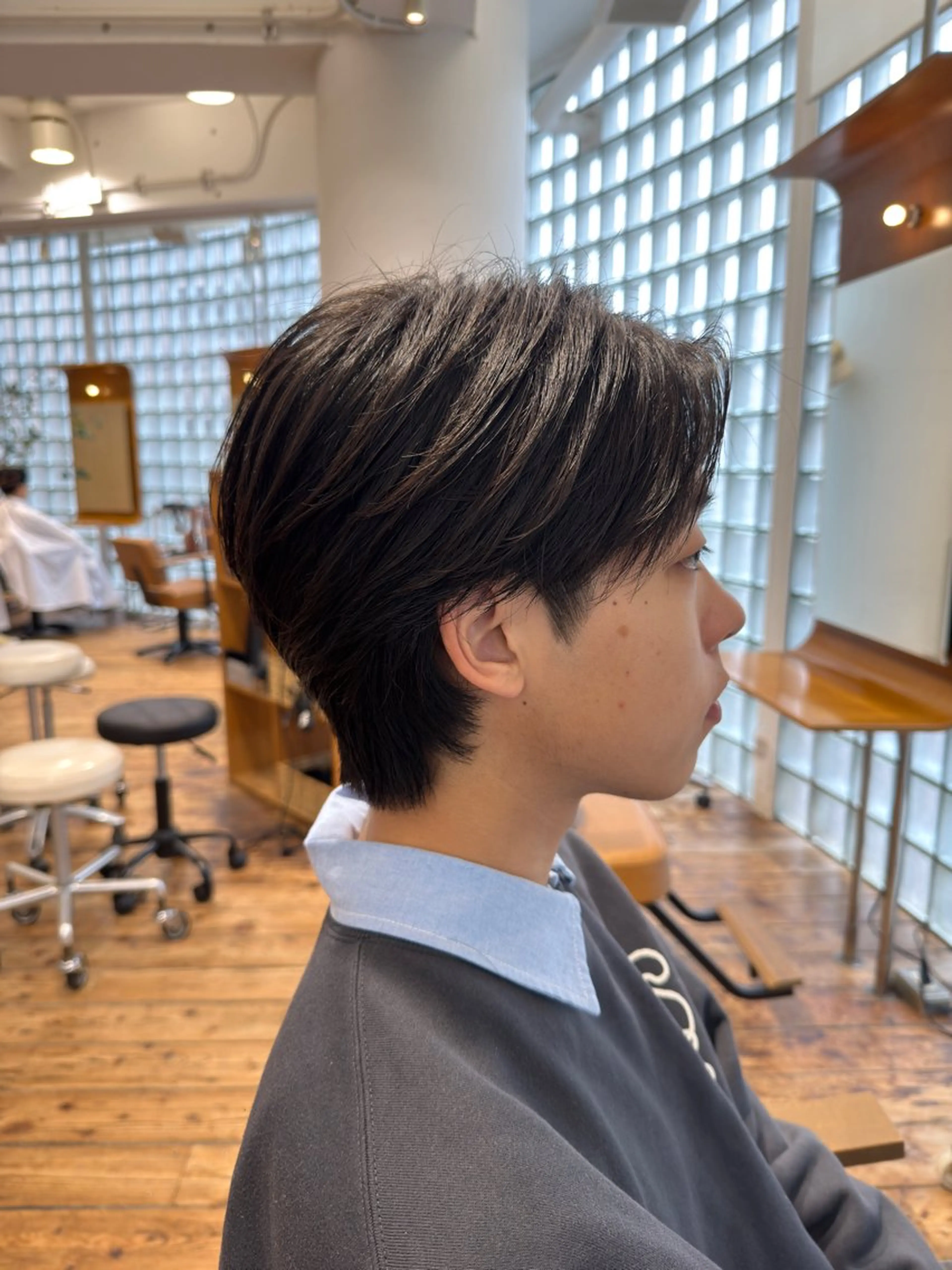 ショート メンズ センターパート カット CLAPS金沢文庫店所属・えいじ｜ メンズ特化✂️のヘアスタイル