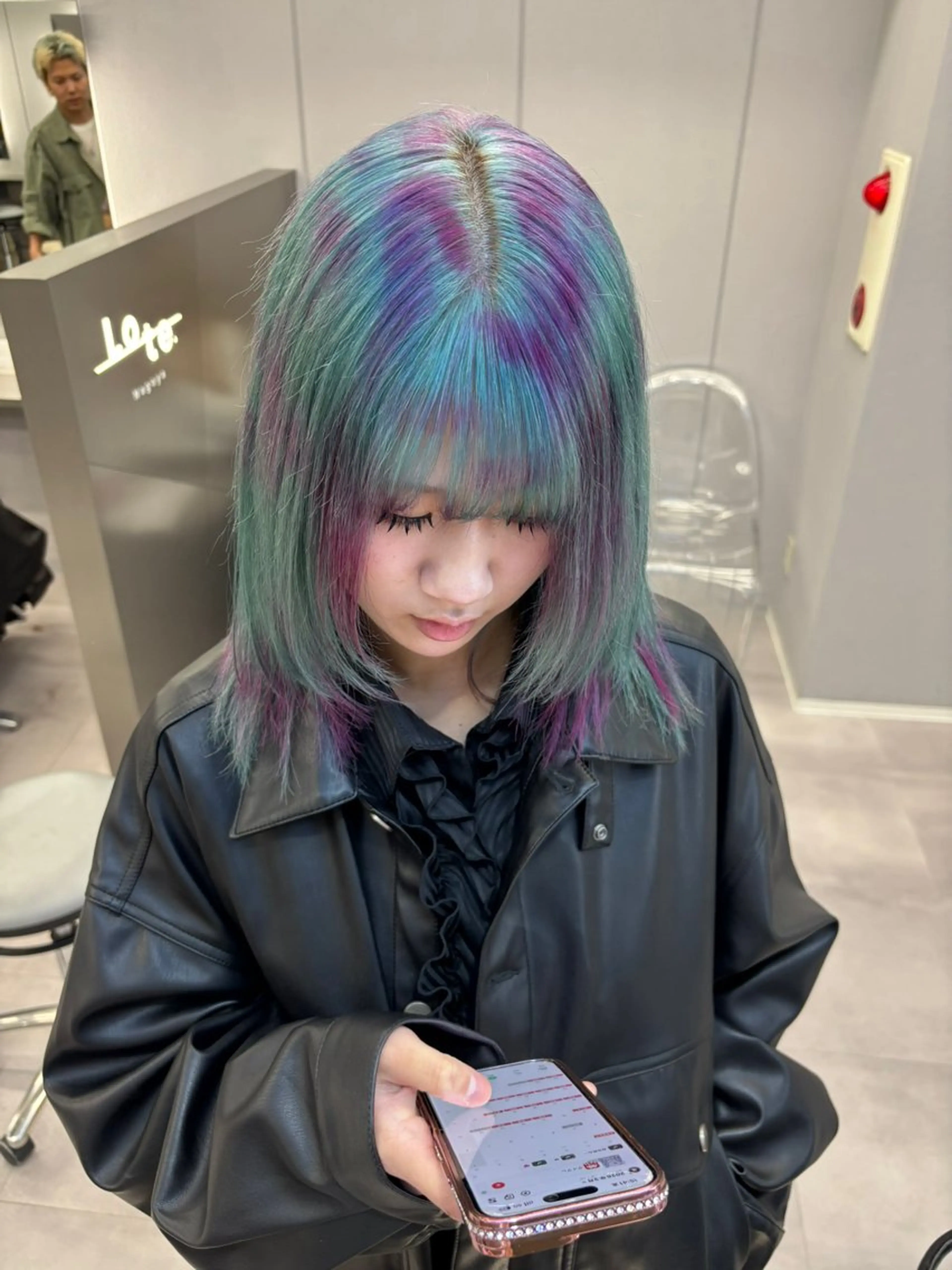 ミディアム カラー デザインカラー ヘアカラー 名古屋／デザイン／ ブリーチ/松井亮磨のヘアスタイル