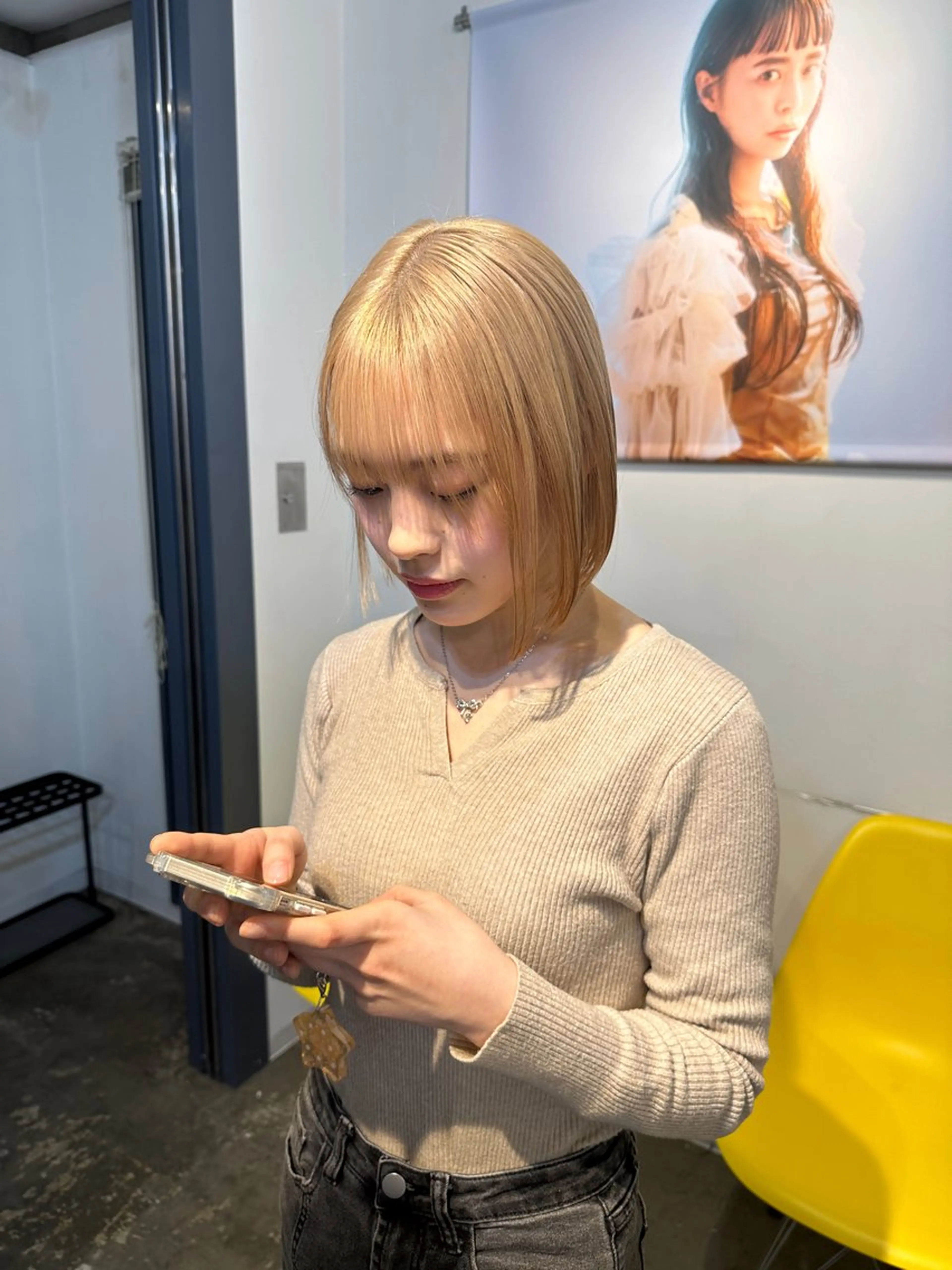 ショート カット ヘアカラー トリートメント ボブ/ぱつっとボブ/ 谷口 海星のヘアスタイル