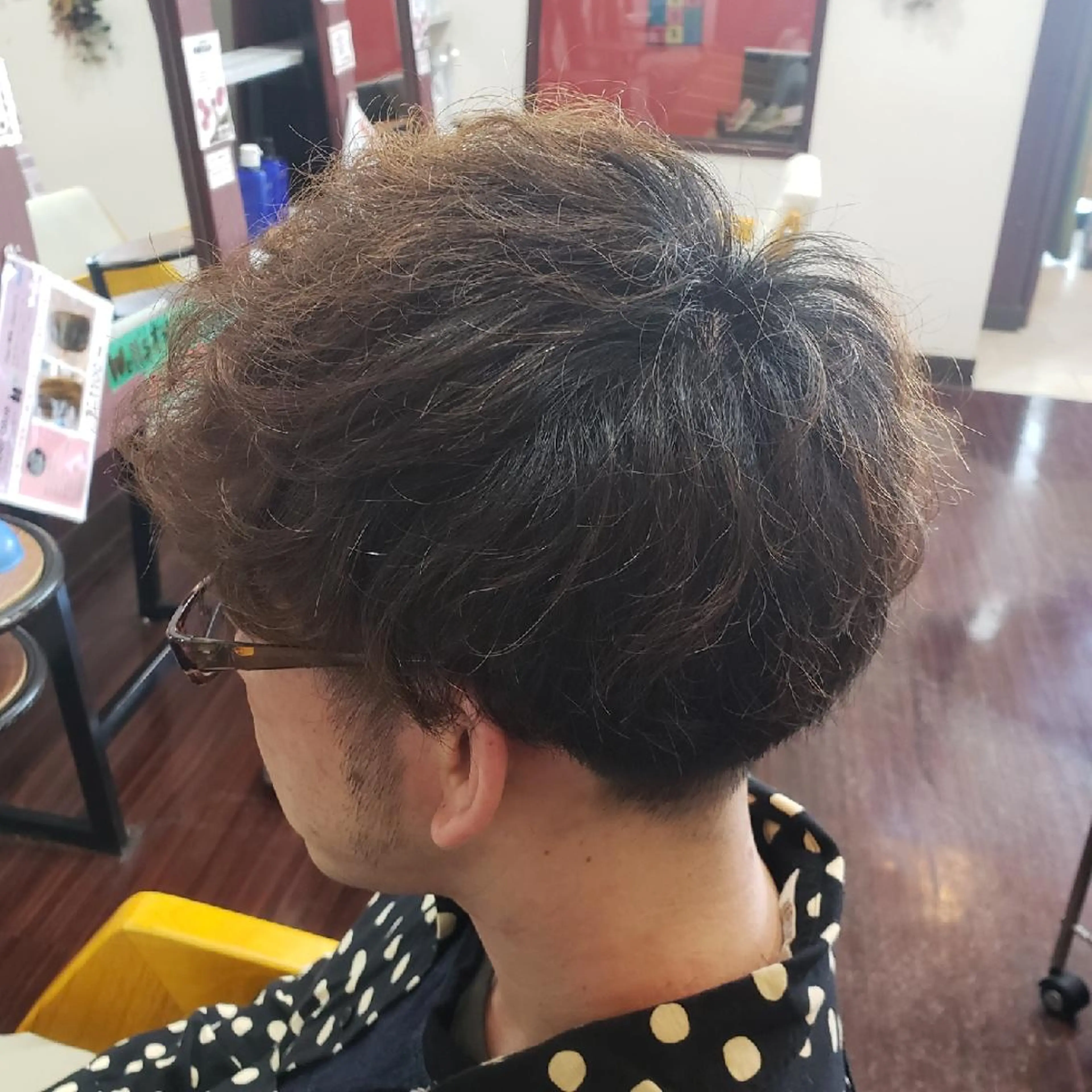 メンズ パーマ マッシュ メンズパーマ Well‘s黒木🌿 レイヤー💎寒色のヘアスタイル