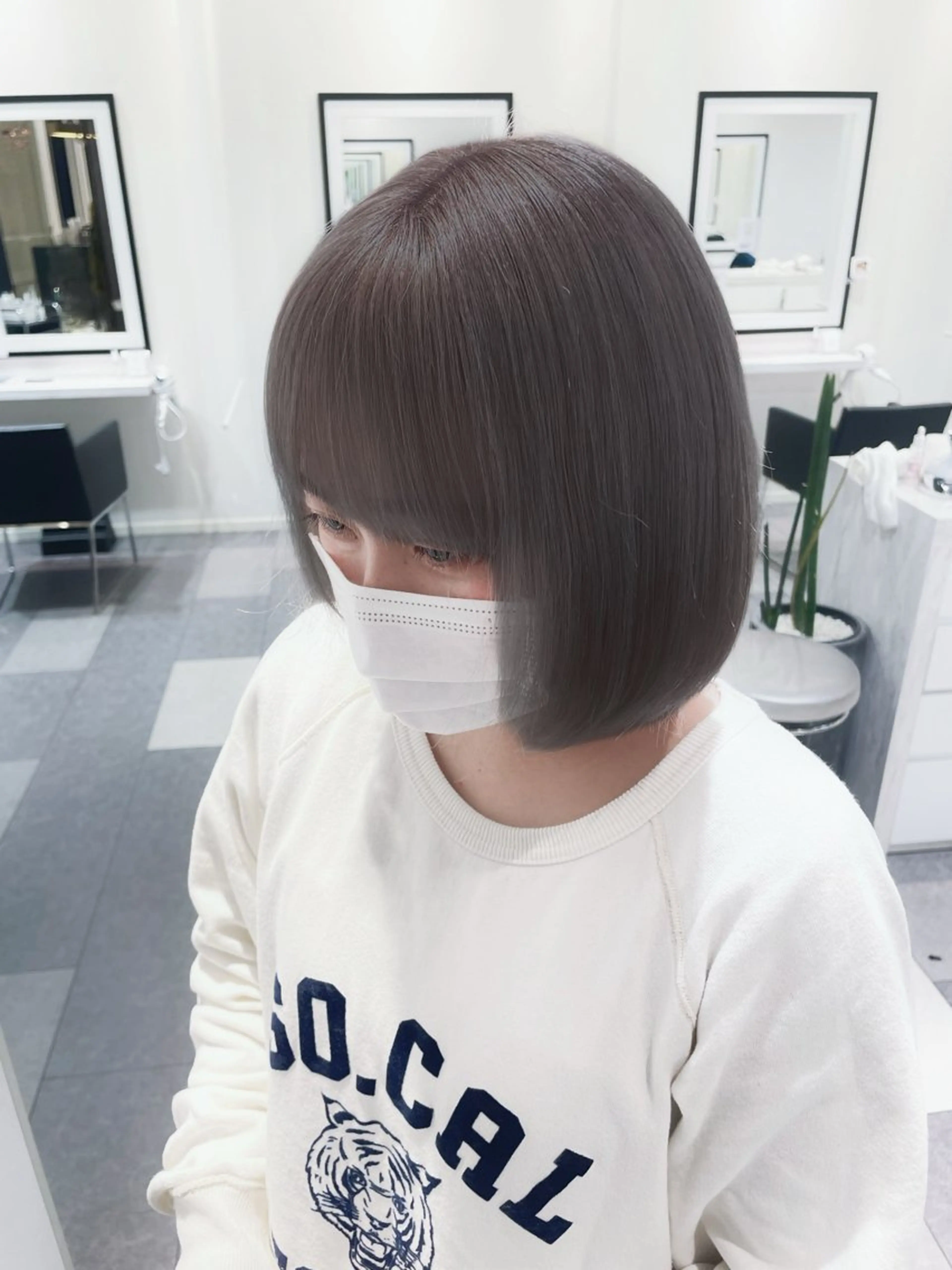 ミディアム 韓国顔まわり/前髪 /レイヤー/いつきのヘアスタイル