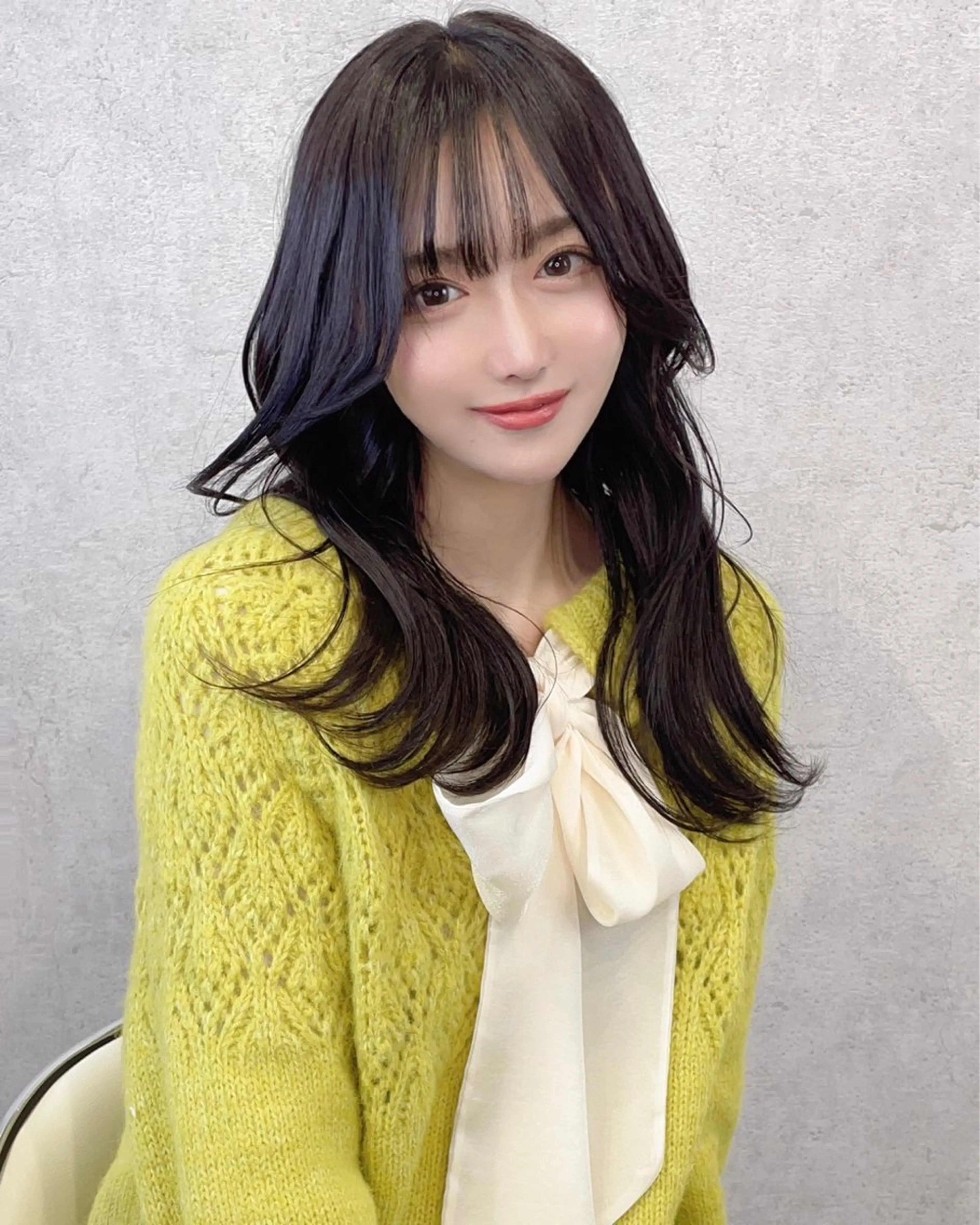 セミロング カラー ヘアアレンジ 韓国風ヘア レイヤーカット トリートメント ワンホンヘア カット ヘアカラー トリートメント アンドウ ユウ/ レイヤーカット/韓国のヘアスタイル