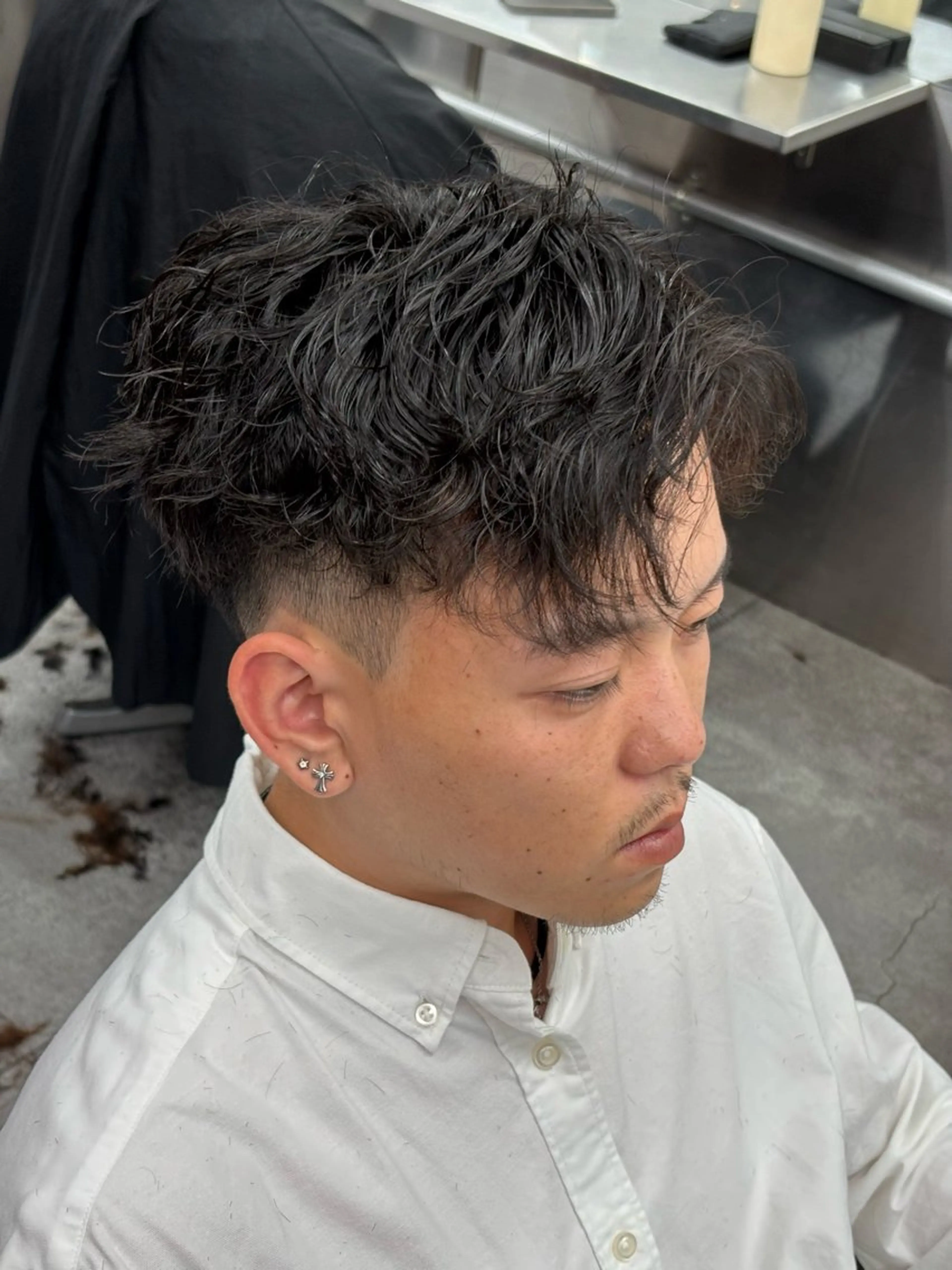 ミディアム カラー パーマ メンズ カット パーマ トリートメント ヘアセット メンズパーマ特化 🔥韓国ヘア職人🔥のヘアスタイル